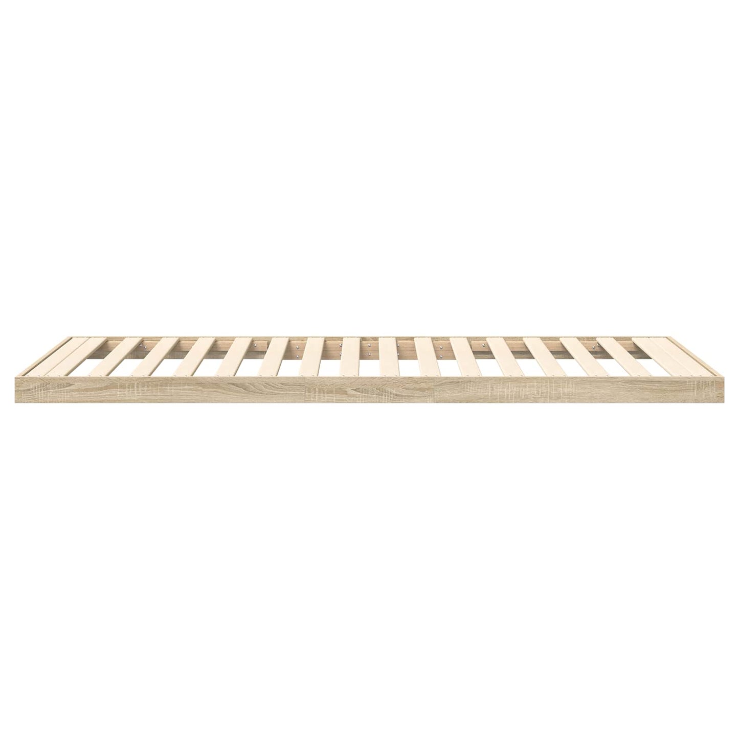 Vloer bedframe Sonoma Eiken 90 x 200 cm Bewerkt hout is nu te koop bij PeponiXL, paradijselijk wonen!