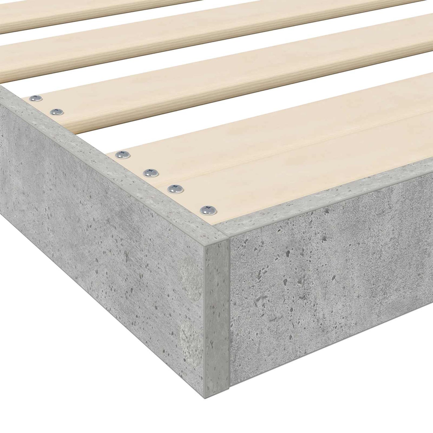 Vloer bedframe Beton Grijs 90 x 200 cm Bewerkt hout is nu te koop bij PeponiXL, paradijselijk wonen!