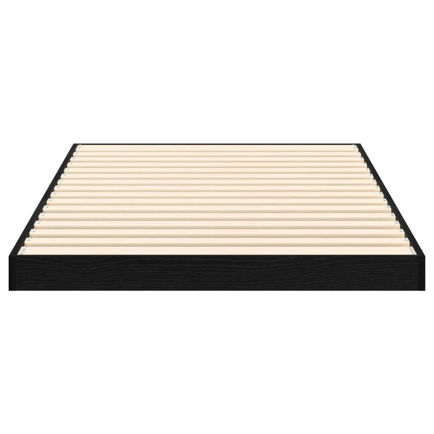 Vloer bedframe Zwart Eiken 100 x 200 cm Bewerkt hout is nu te koop bij PeponiXL, paradijselijk wonen!