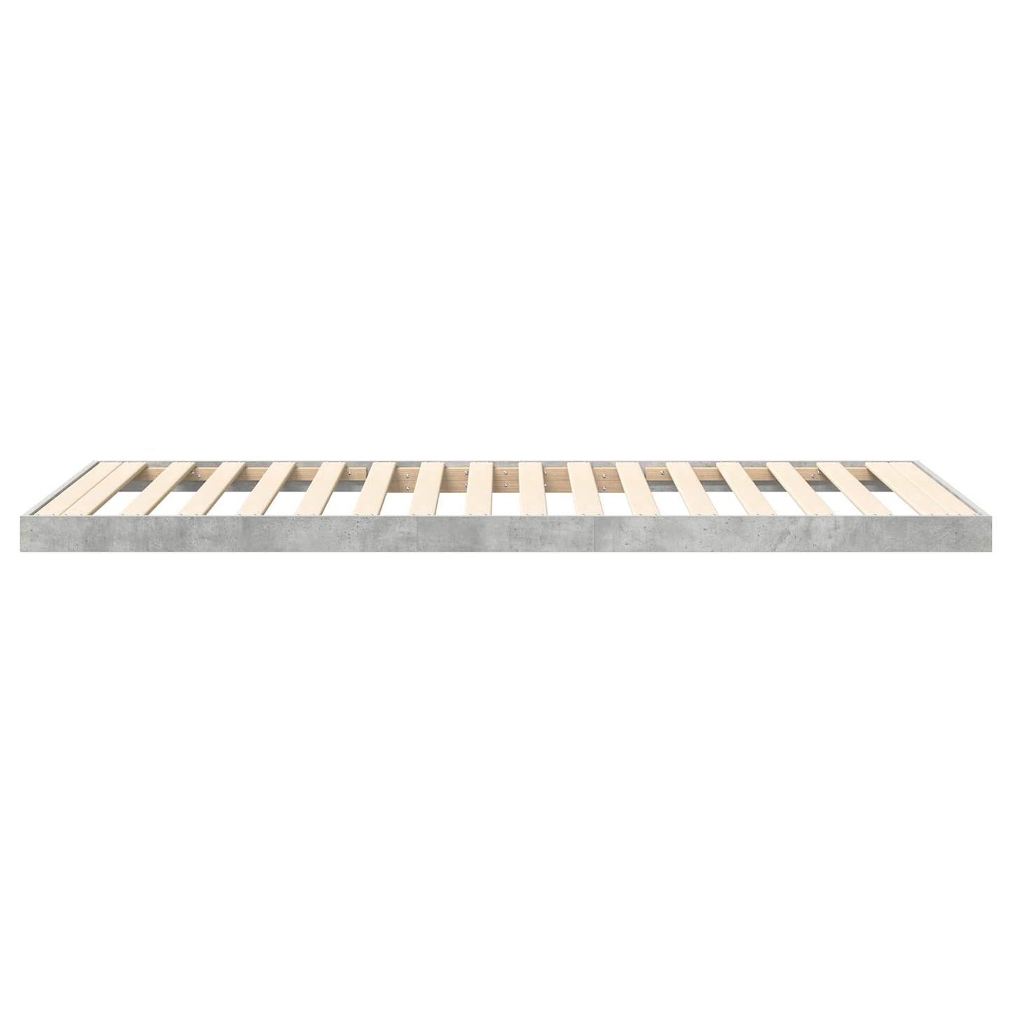 Vloer bedframe Beton Grijs 100 x 200 cm Bewerkt hout is nu te koop bij PeponiXL, paradijselijk wonen!
