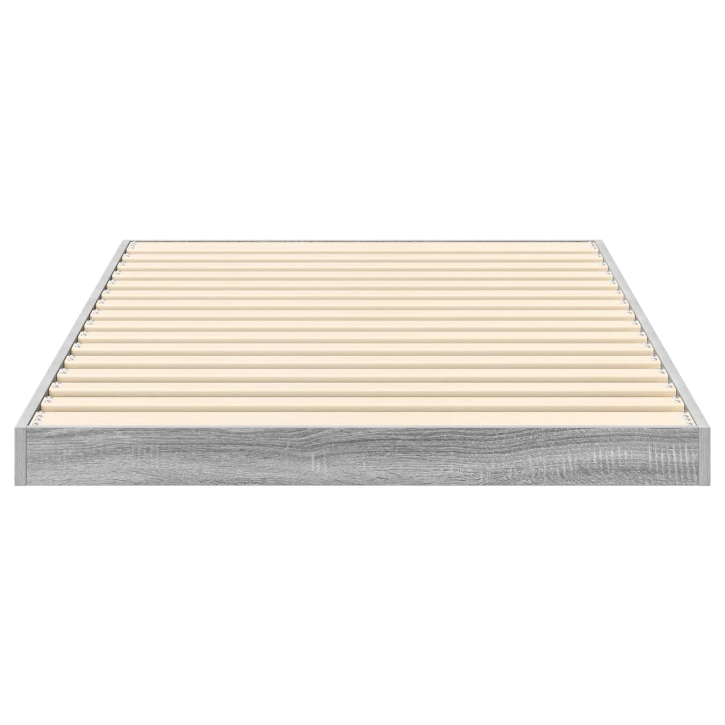 Vloer bedframe Grijs Sonoma 100 x 200 cm Bewerkt hout is nu te koop bij PeponiXL, paradijselijk wonen!