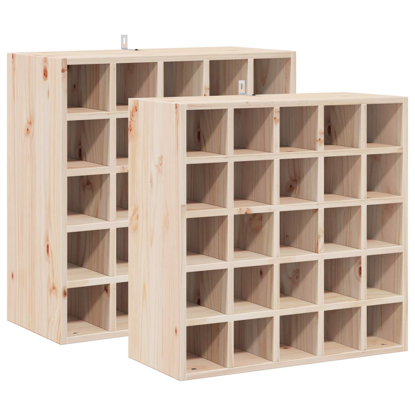 Wijnrek 2 pcs Naturel 56 x 25 x 56 cm Massief grenenhout is nu te koop bij PeponiXL, paradijselijk wonen!