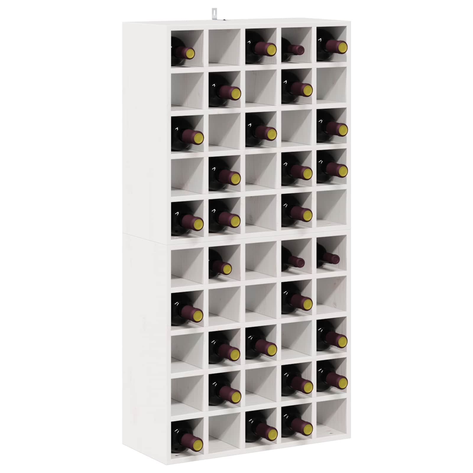 Wijnrek 2 pcs Wit 56 x 25 x 56 cm Massief grenenhout is nu te koop bij PeponiXL, paradijselijk wonen!