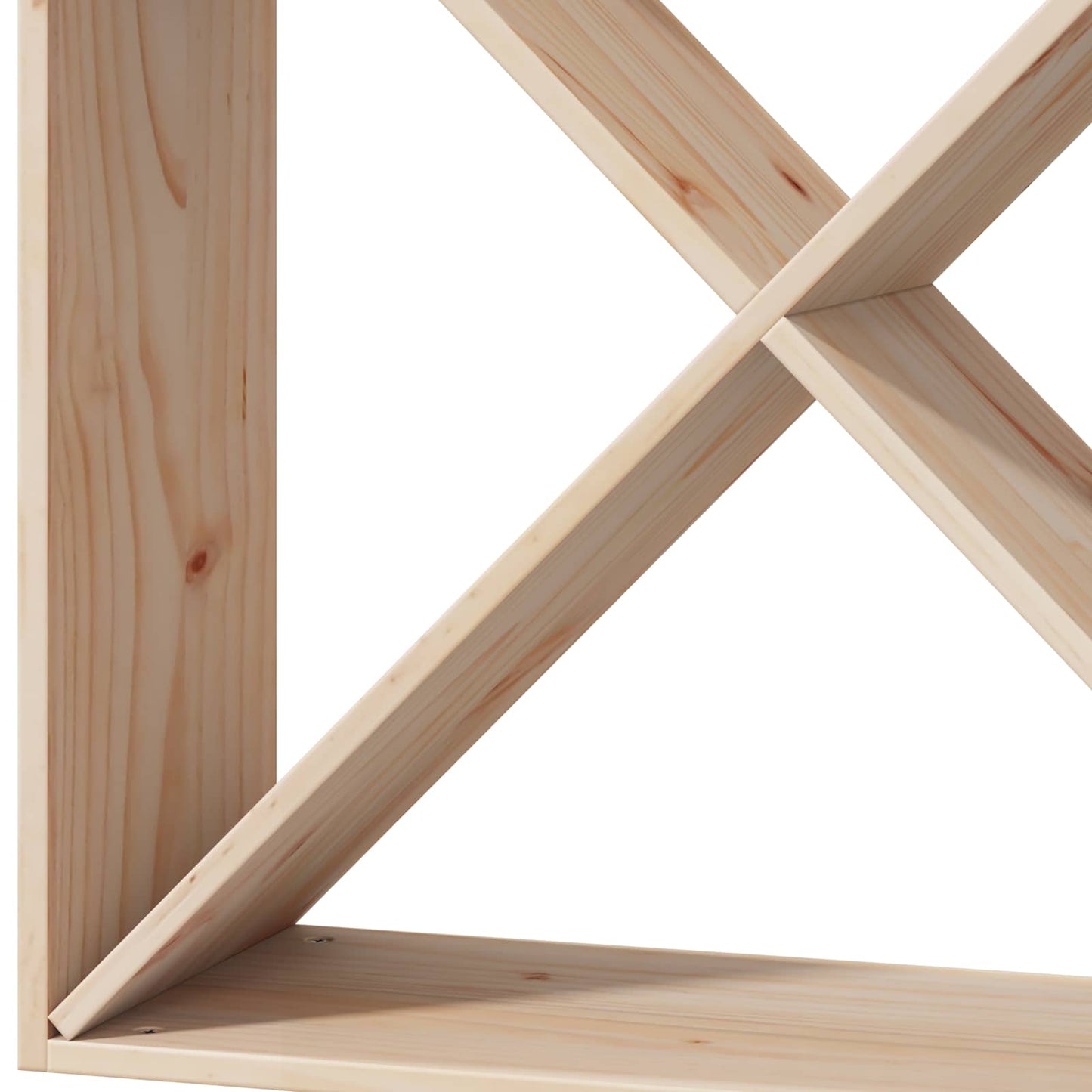 Wijnrek 2 pcs Naturel 62 x 25 x 62 cm Massief grenenhout is nu te koop bij PeponiXL, paradijselijk wonen!