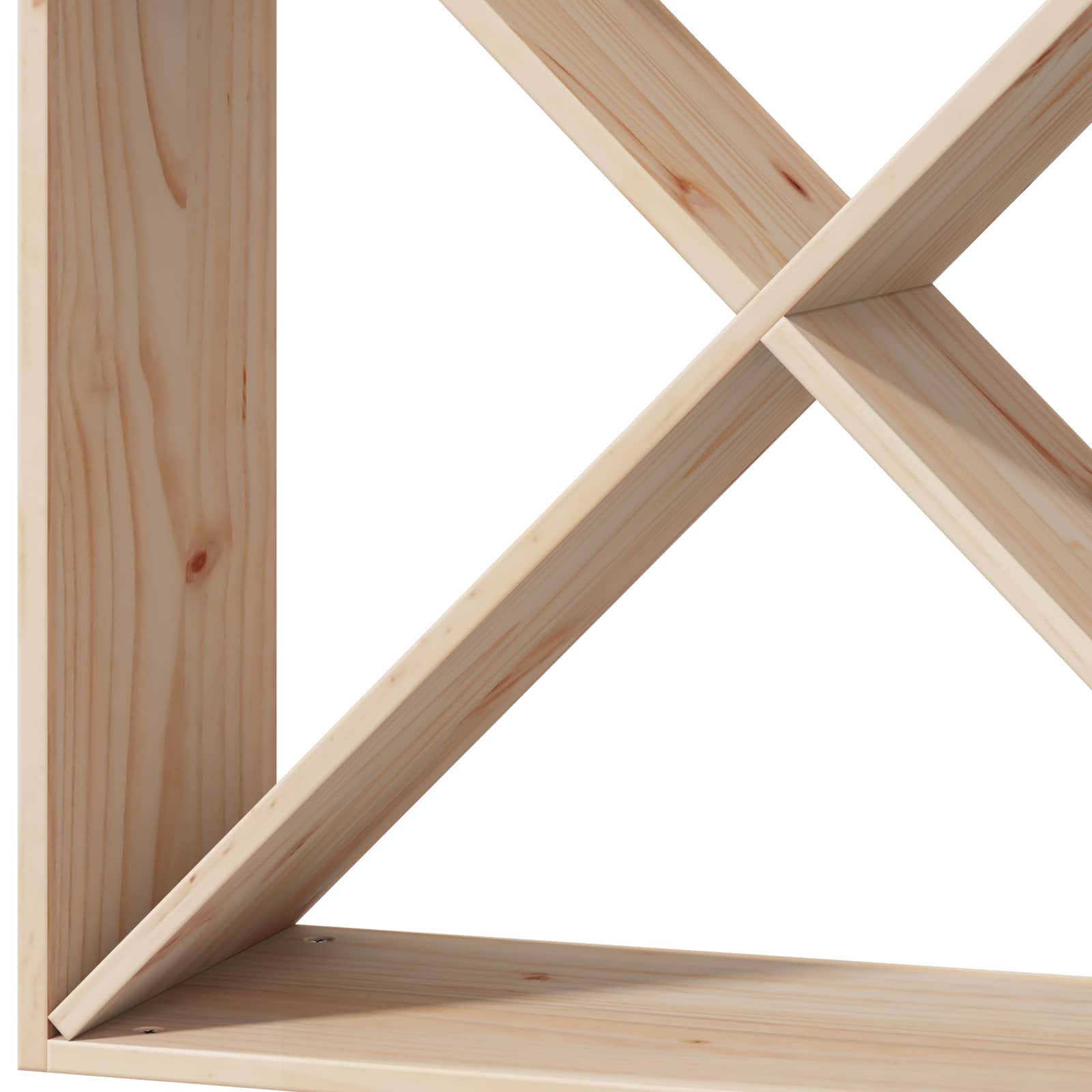 Wijnrek 2 pcs Naturel 62 x 25 x 62 cm Massief grenenhout is nu te koop bij PeponiXL, paradijselijk wonen!