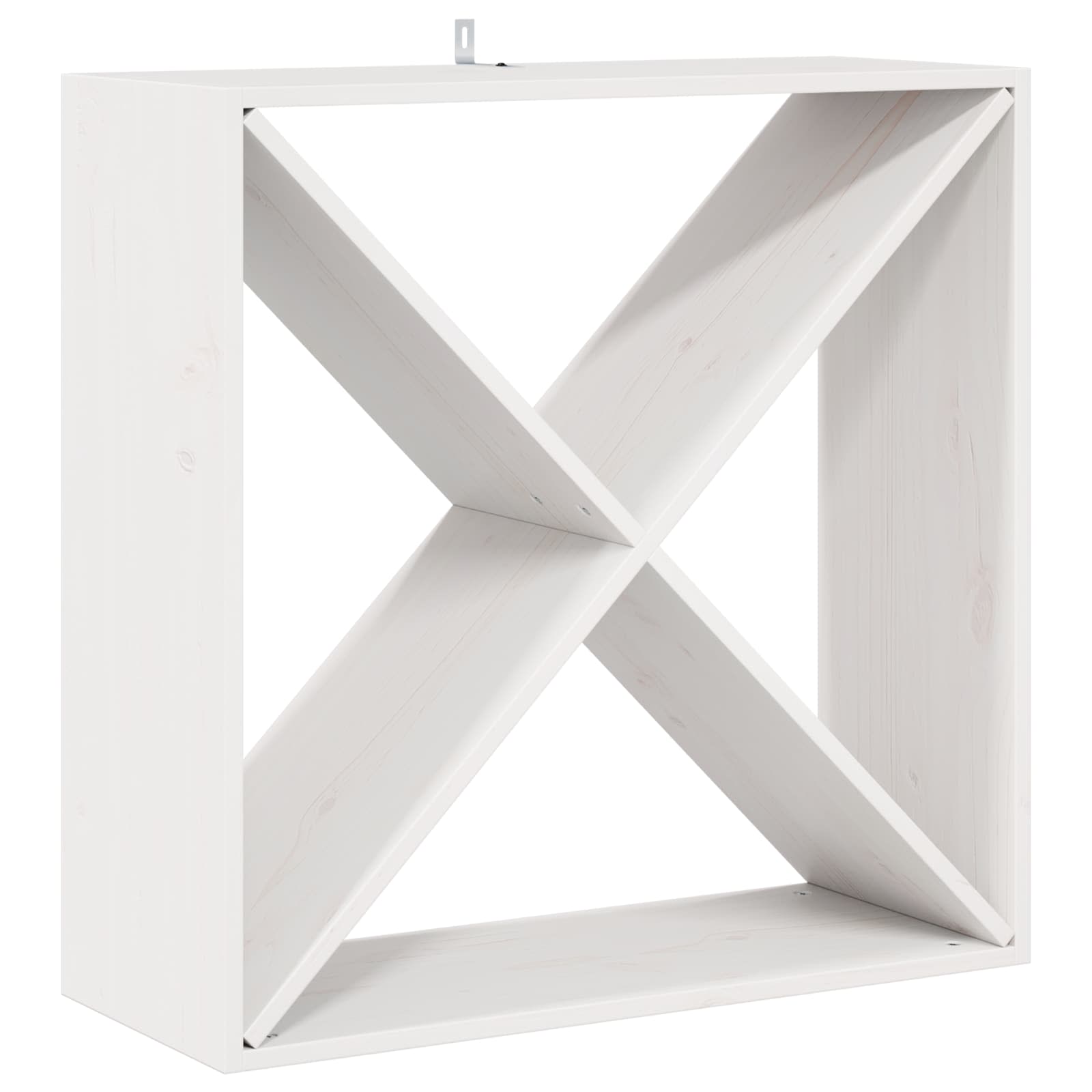 Wijnrek 2 pcs Wit 62 x 25 x 62 cm Massief grenenhout is nu te koop bij PeponiXL, paradijselijk wonen!