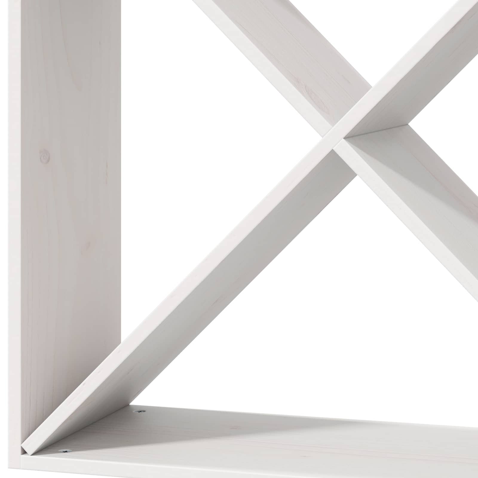 Wijnrek 4 pcs Wit 62 x 25 x 62 cm Massief grenenhout is nu te koop bij PeponiXL, paradijselijk wonen!