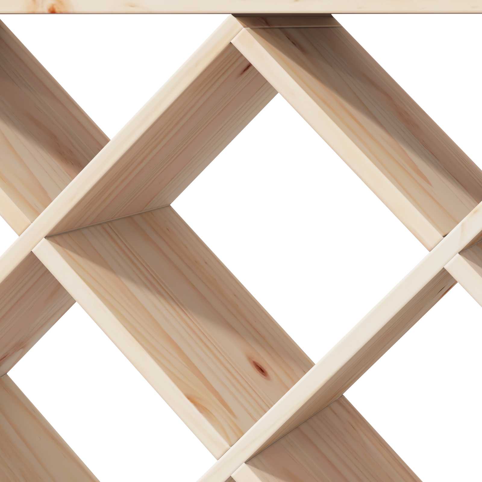 Wijnrek 2 pcs Naturel 62 x 25 x 62 cm Massief grenenhout is nu te koop bij PeponiXL, paradijselijk wonen!