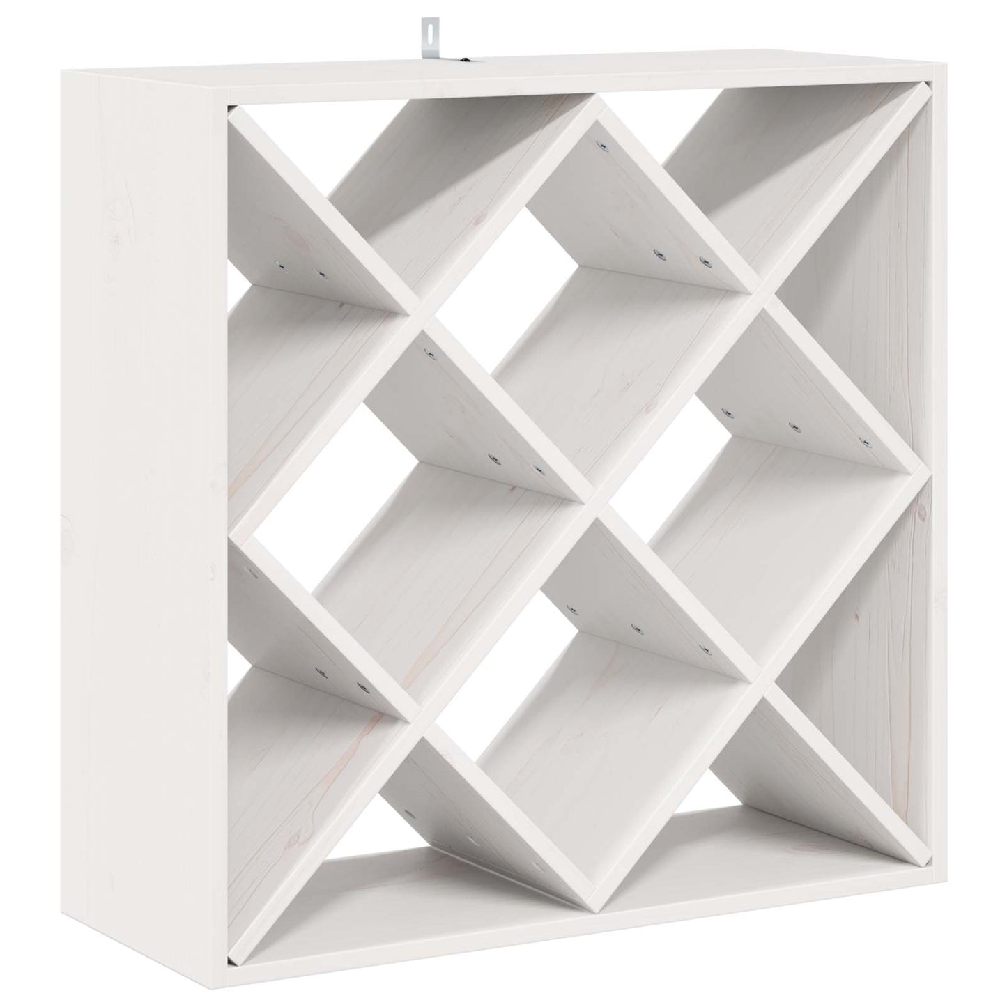 Wijnrek 2 pcs Wit 62 x 25 x 62 cm Massief grenenhout is nu te koop bij PeponiXL, paradijselijk wonen!