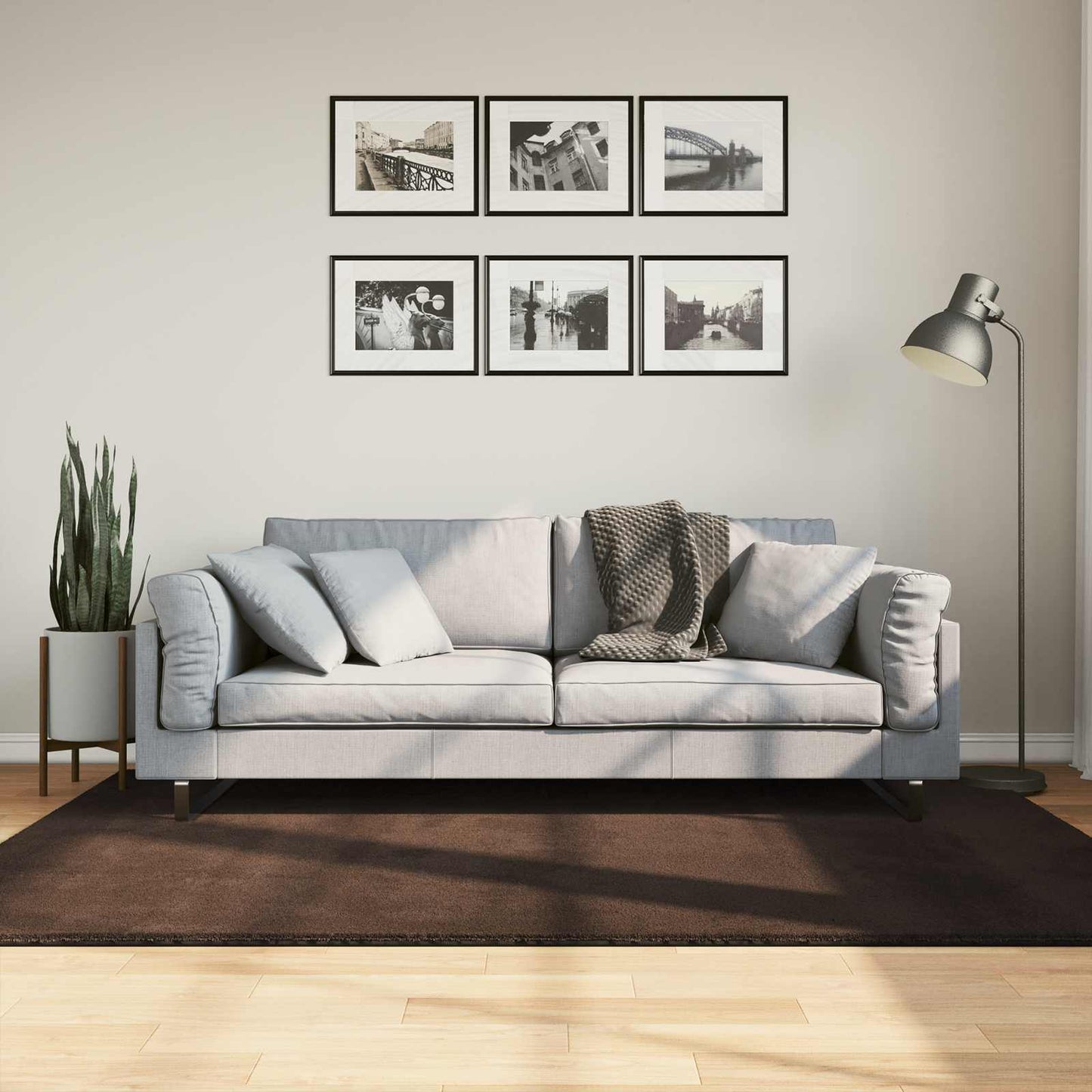 Medium pile zachte en wasbare tapijt HUARTE Bruin 200 x 140 cm is nu te koop bij PeponiXL, paradijselijk wonen!