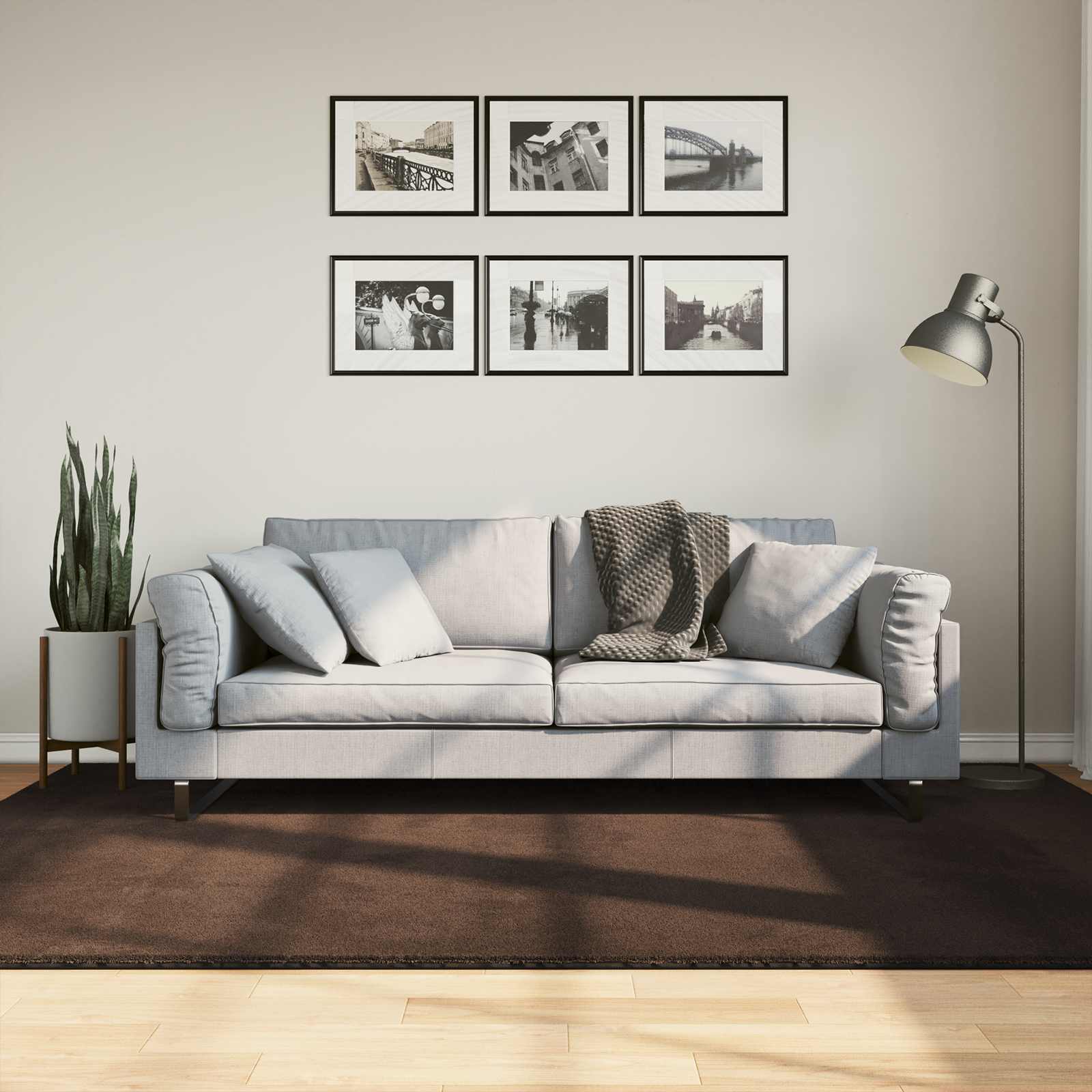 Medium pile zachte en wasbare tapijt HUARTE Bruin 230 x 160 cm is nu te koop bij PeponiXL, paradijselijk wonen!