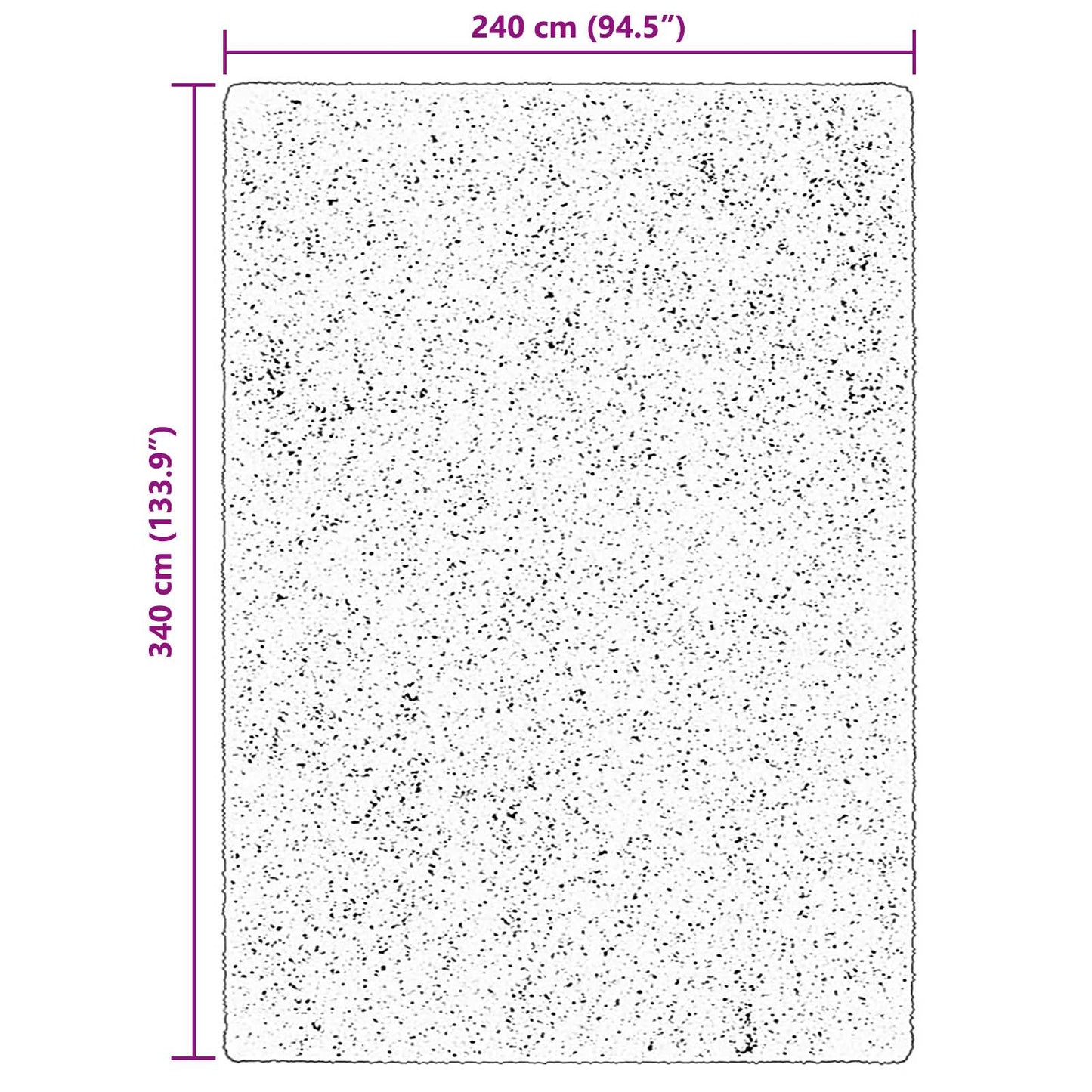 Medium pile zachte en wasbare tapijt HUARTE Bruin 340 x 240 cm