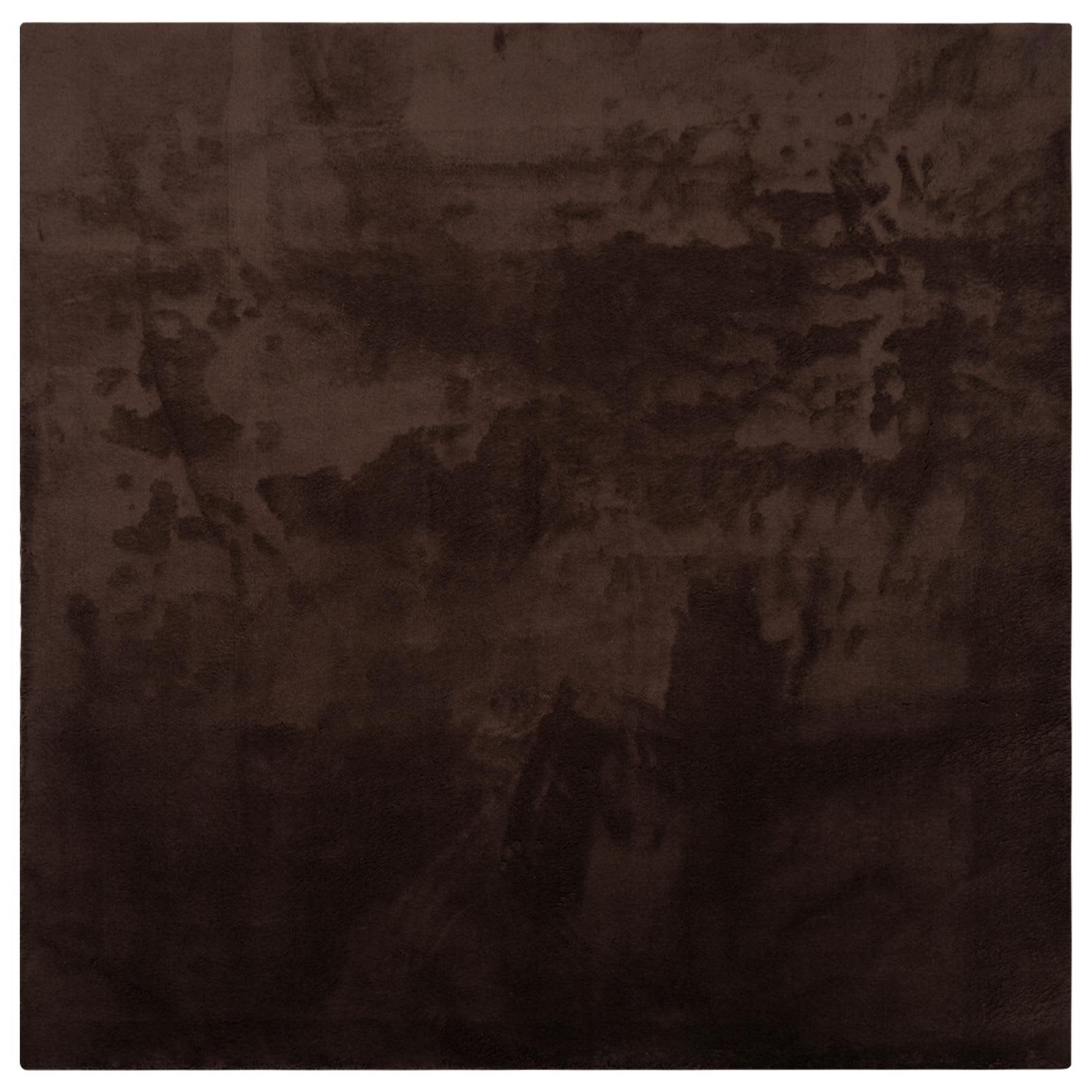 Medium pile zachte en wasbare tapijt HUARTE Bruin 160 x 160 cm is nu te koop bij PeponiXL, paradijselijk wonen!