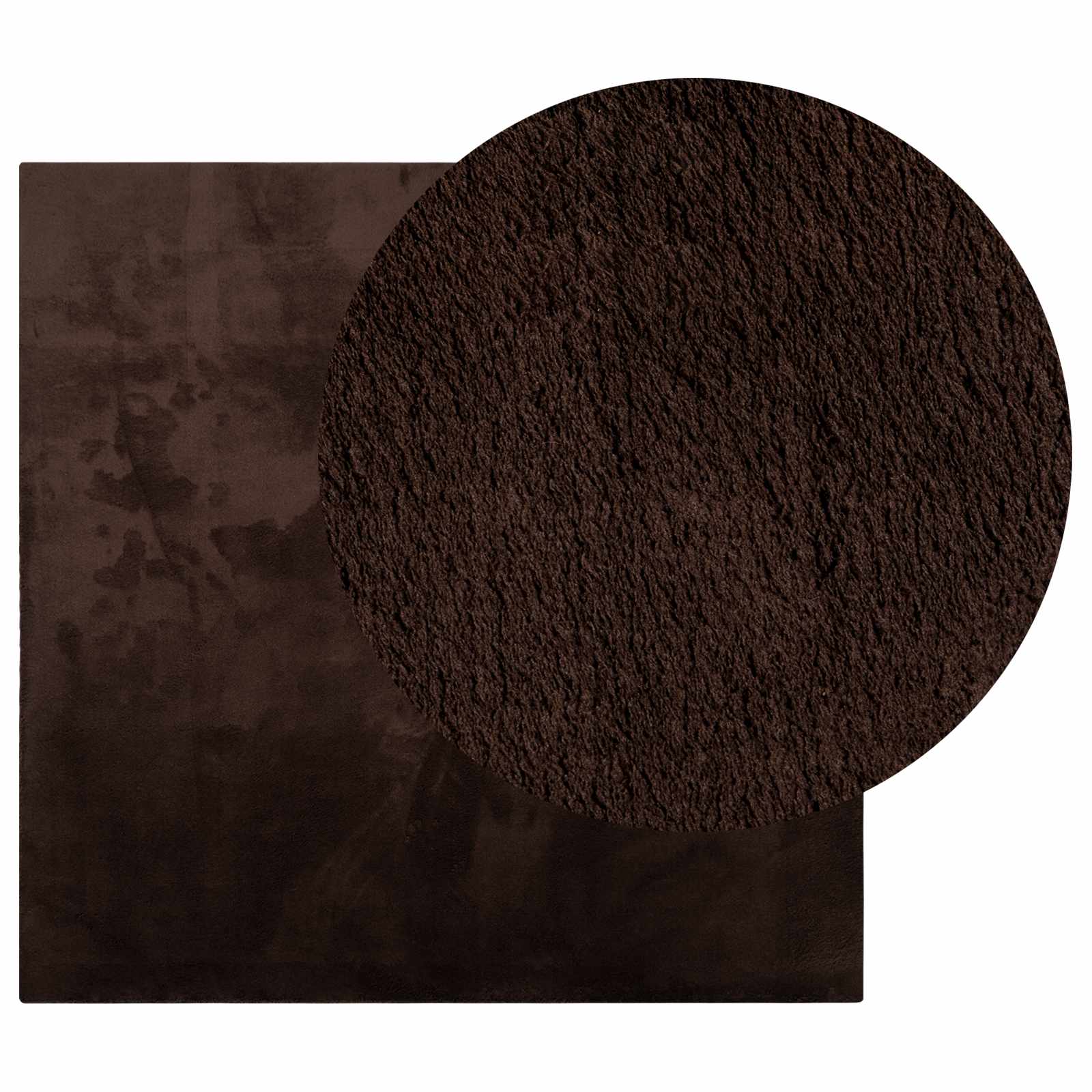 Medium pile zachte en wasbare tapijt HUARTE Bruin 160 x 160 cm is nu te koop bij PeponiXL, paradijselijk wonen!