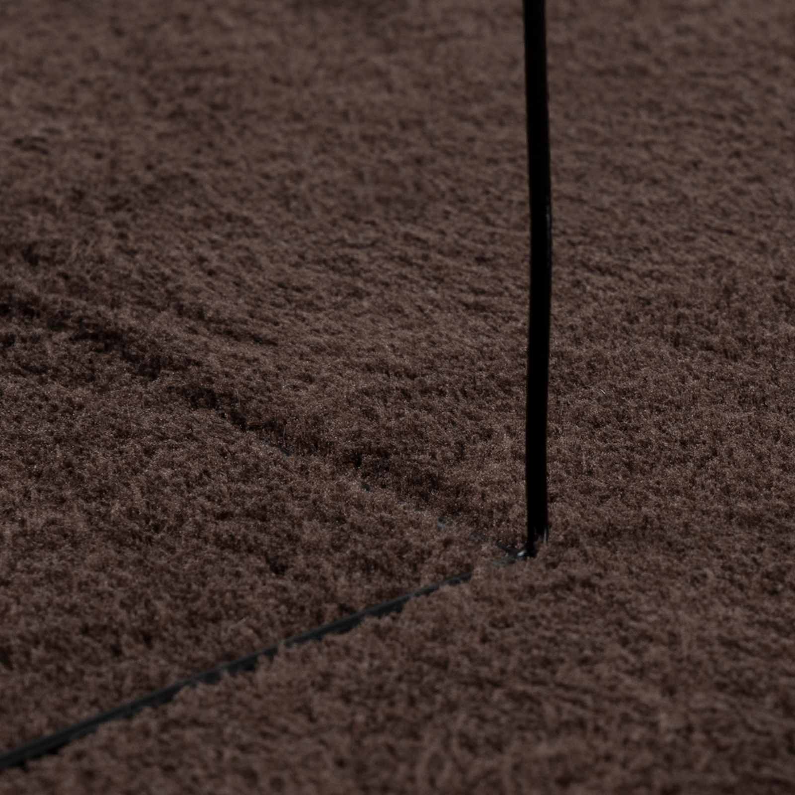 Vloerkleden Rond HUARTE Bruin Ø 100 CM Polyester is nu te koop bij PeponiXL, paradijselijk wonen!