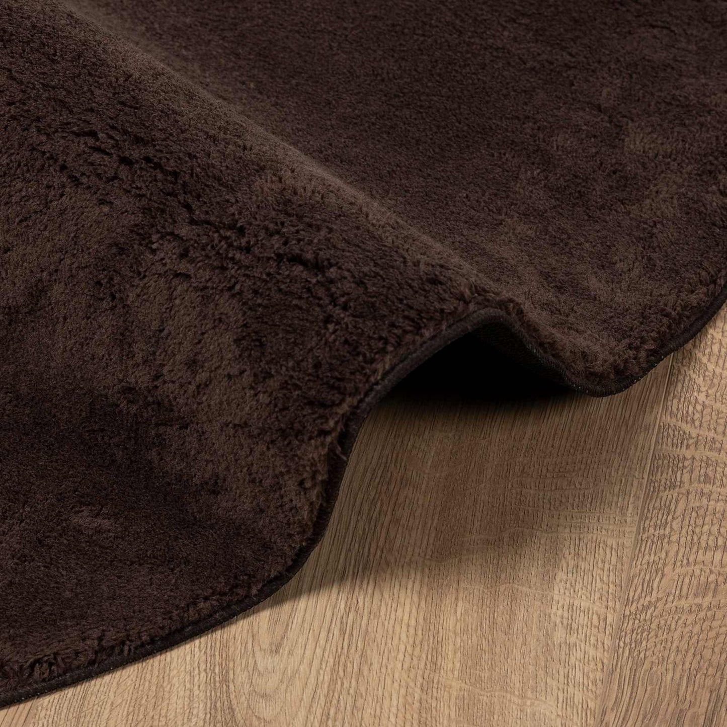 Medium pile zachte en wasbare tapijt HUARTE Bruin Ø 120 CM is nu te koop bij PeponiXL, paradijselijk wonen!