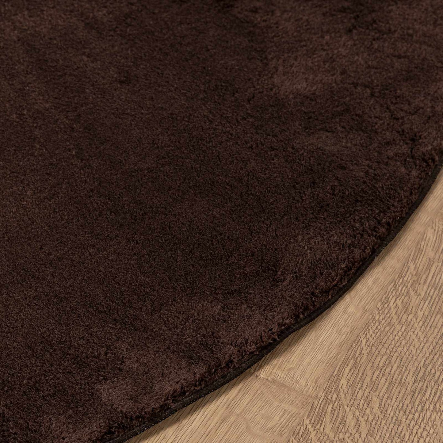 Medium pile zachte en wasbare tapijt HUARTE Bruin Ø 120 CM is nu te koop bij PeponiXL, paradijselijk wonen!