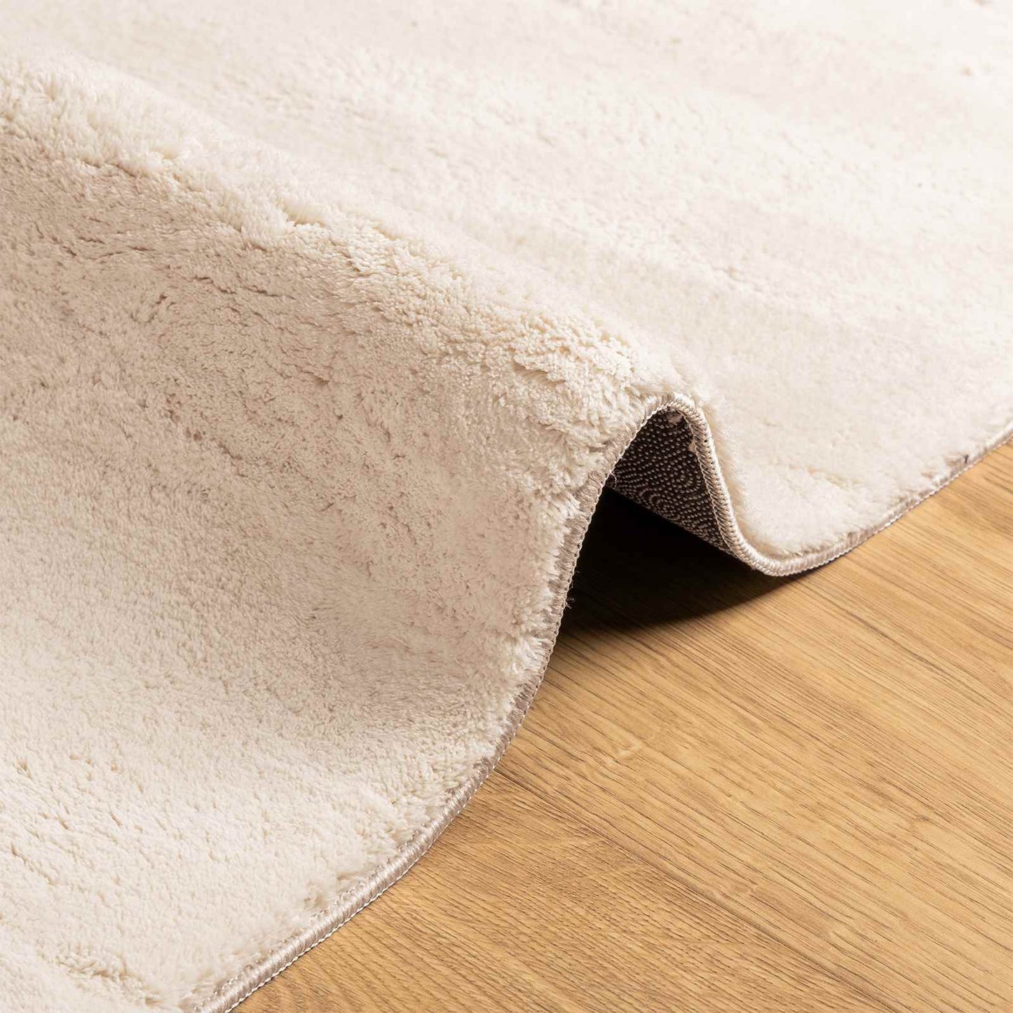 Medium pile zachte en wasbare tapijt HUARTE Beige 80 x 750 cm is nu te koop bij PeponiXL, paradijselijk wonen!
