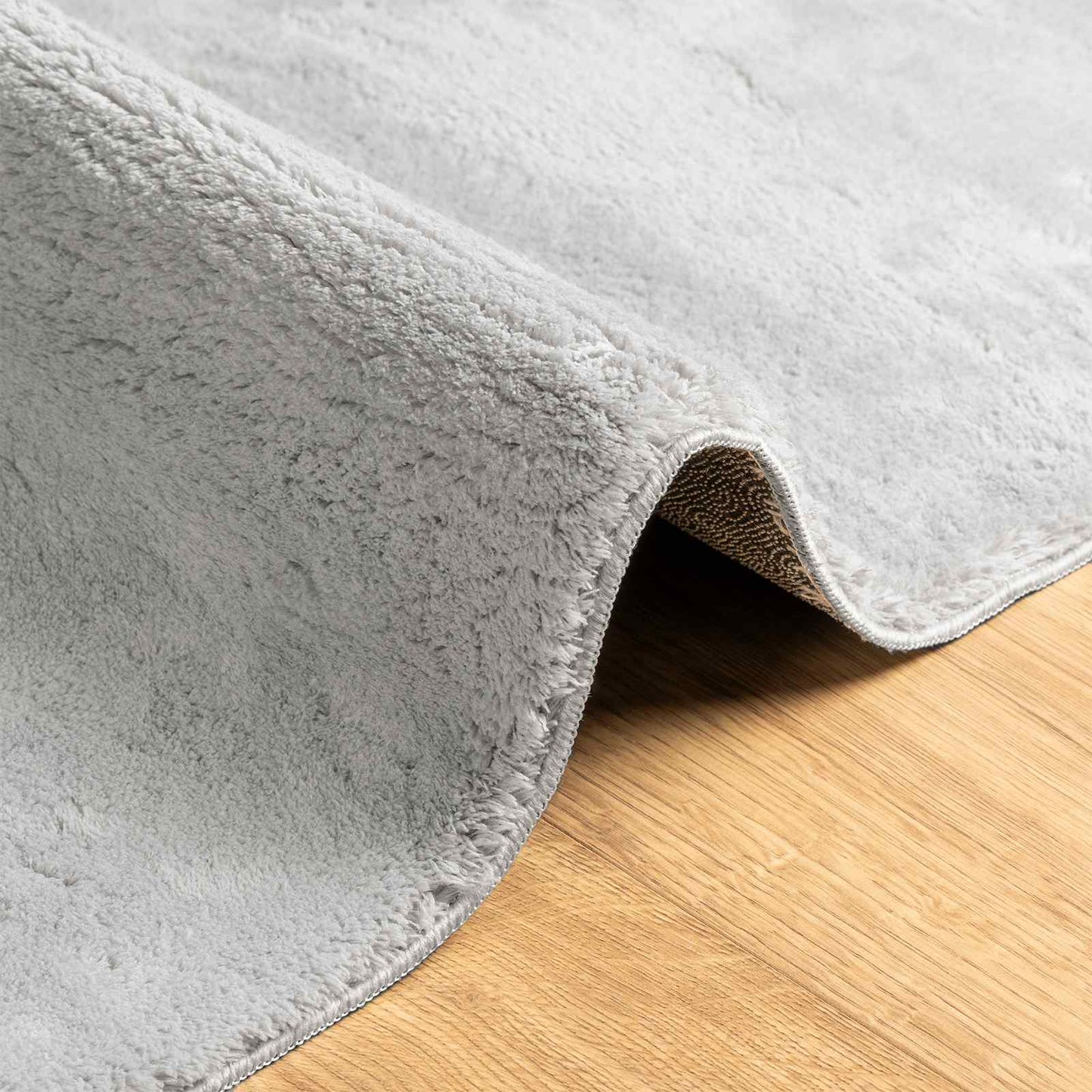 Medium pile zachte en wasbare tapijt HUARTE Grijs 400 x 80 cm is nu te koop bij PeponiXL, paradijselijk wonen!