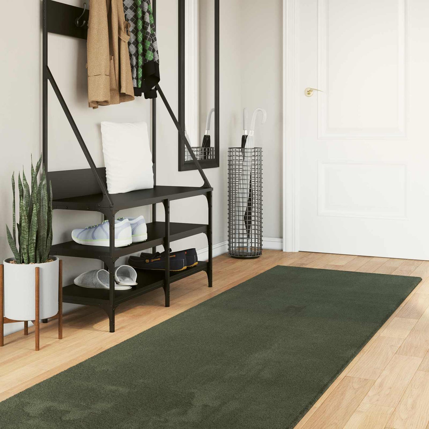 Medium pile zachte en wasbare tapijt HUARTE Bosgroen Polyester is nu te koop bij PeponiXL, paradijselijk wonen!