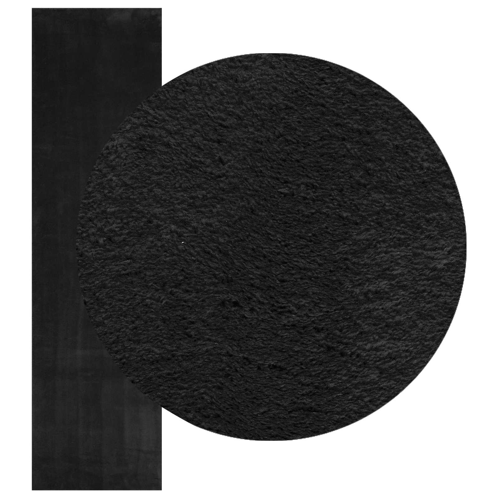 Medium pile zachte en wasbare tapijt HUARTE Zwart 400 x 80 cm is nu te koop bij PeponiXL, paradijselijk wonen!