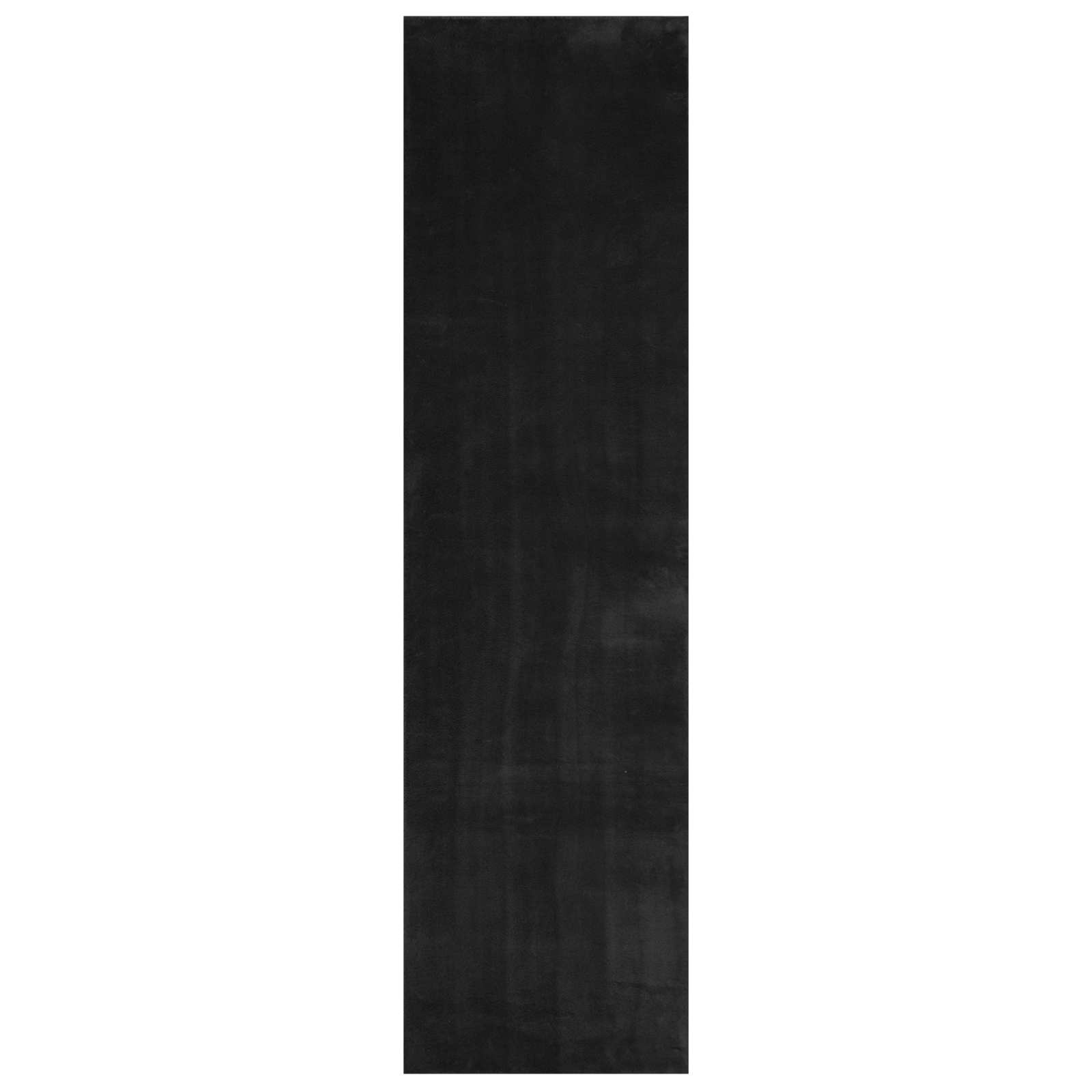 Medium pile zachte en wasbare tapijt HUARTE Zwart 500 x 80 cm is nu te koop bij PeponiXL, paradijselijk wonen!