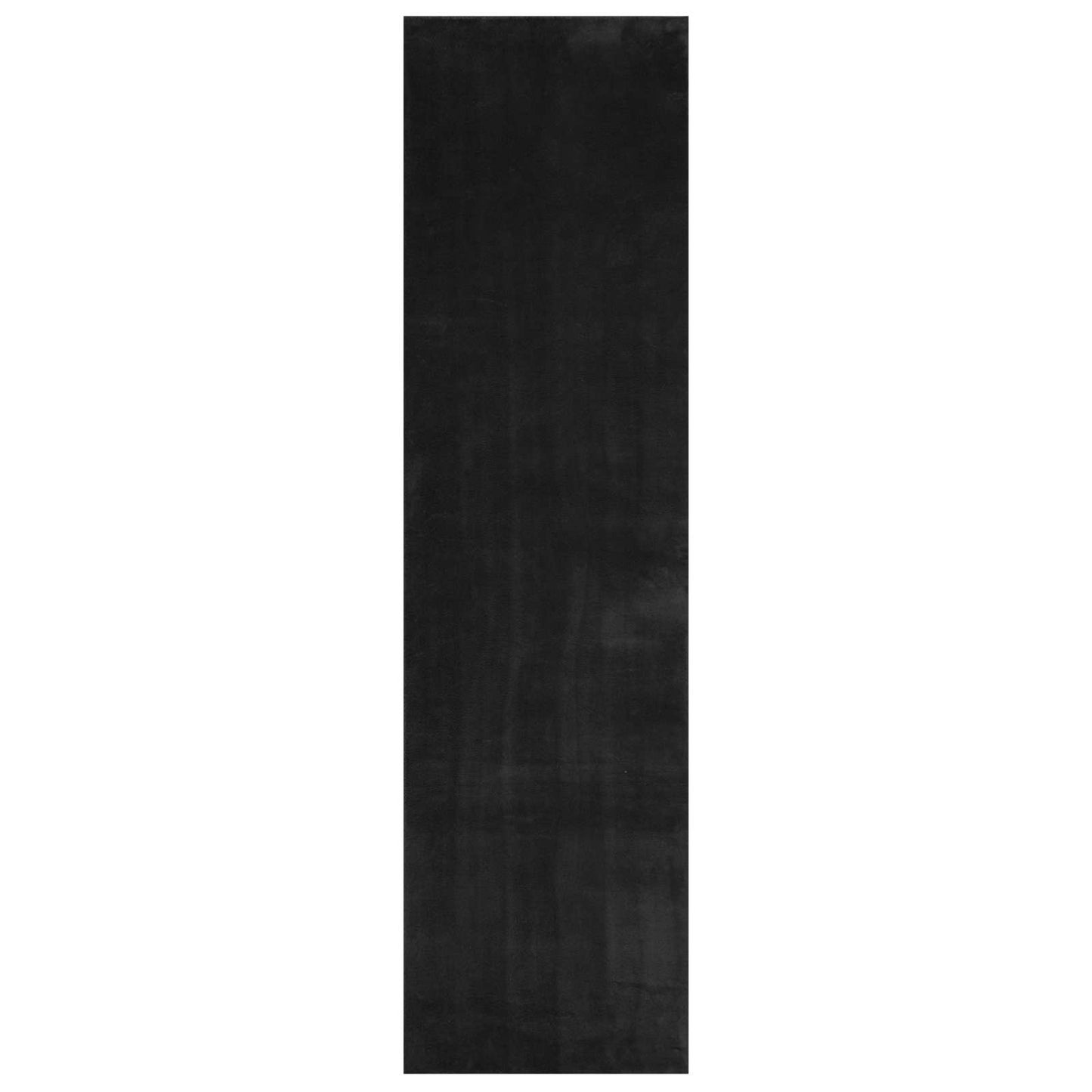 Medium pile zachte en wasbare tapijt HUARTE Zwart 750 x 80 cm is nu te koop bij PeponiXL, paradijselijk wonen!