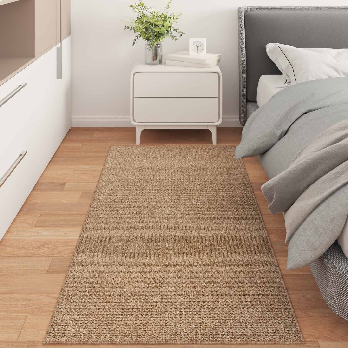 Vloerkleden Rechthoekig AGIRA Naturel 150 x 80 cm Polyester is nu te koop bij PeponiXL, paradijselijk wonen!