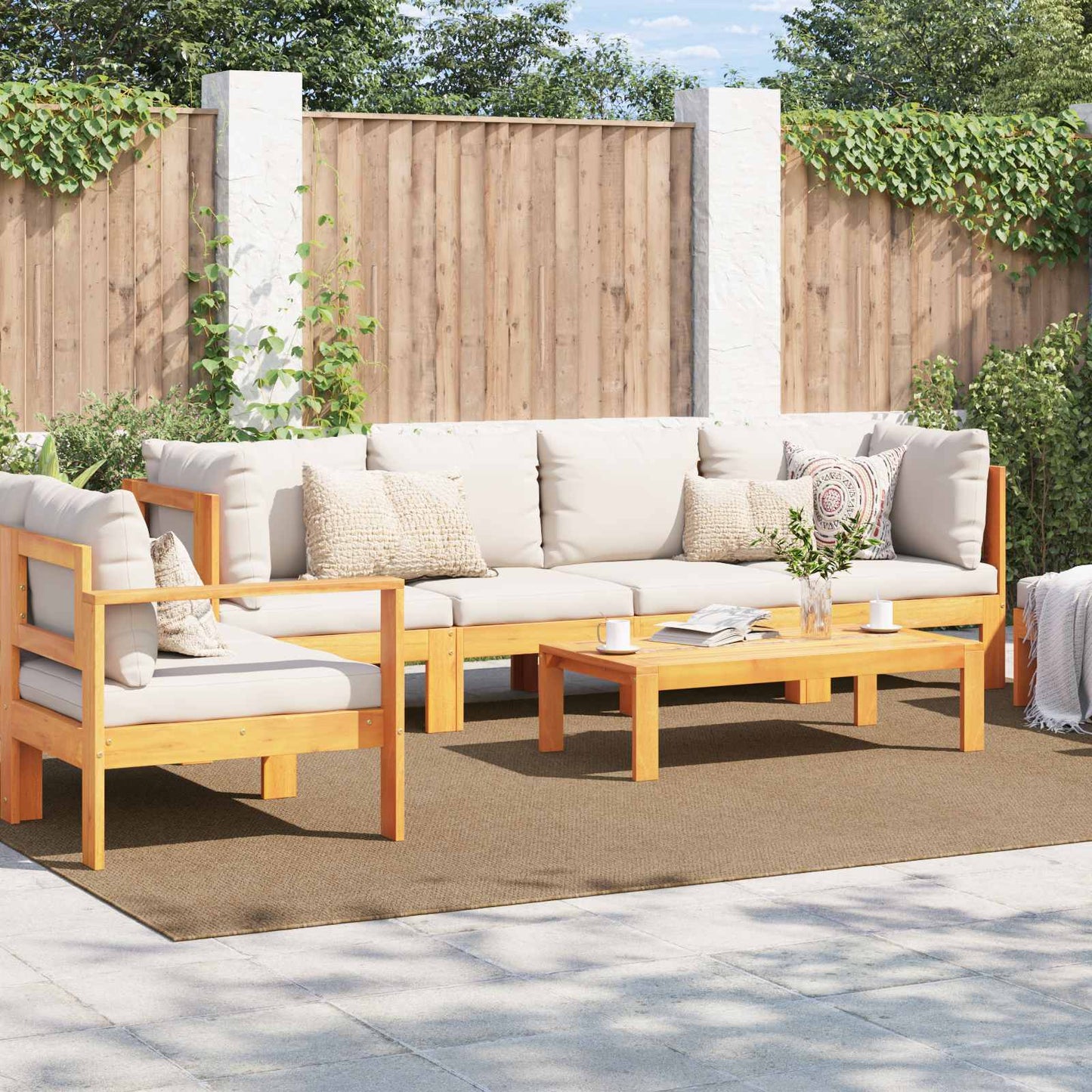 Vloerkleden Rechthoekig AGIRA Naturel 280 x 200 cm Polyester is nu te koop bij PeponiXL, paradijselijk wonen!
