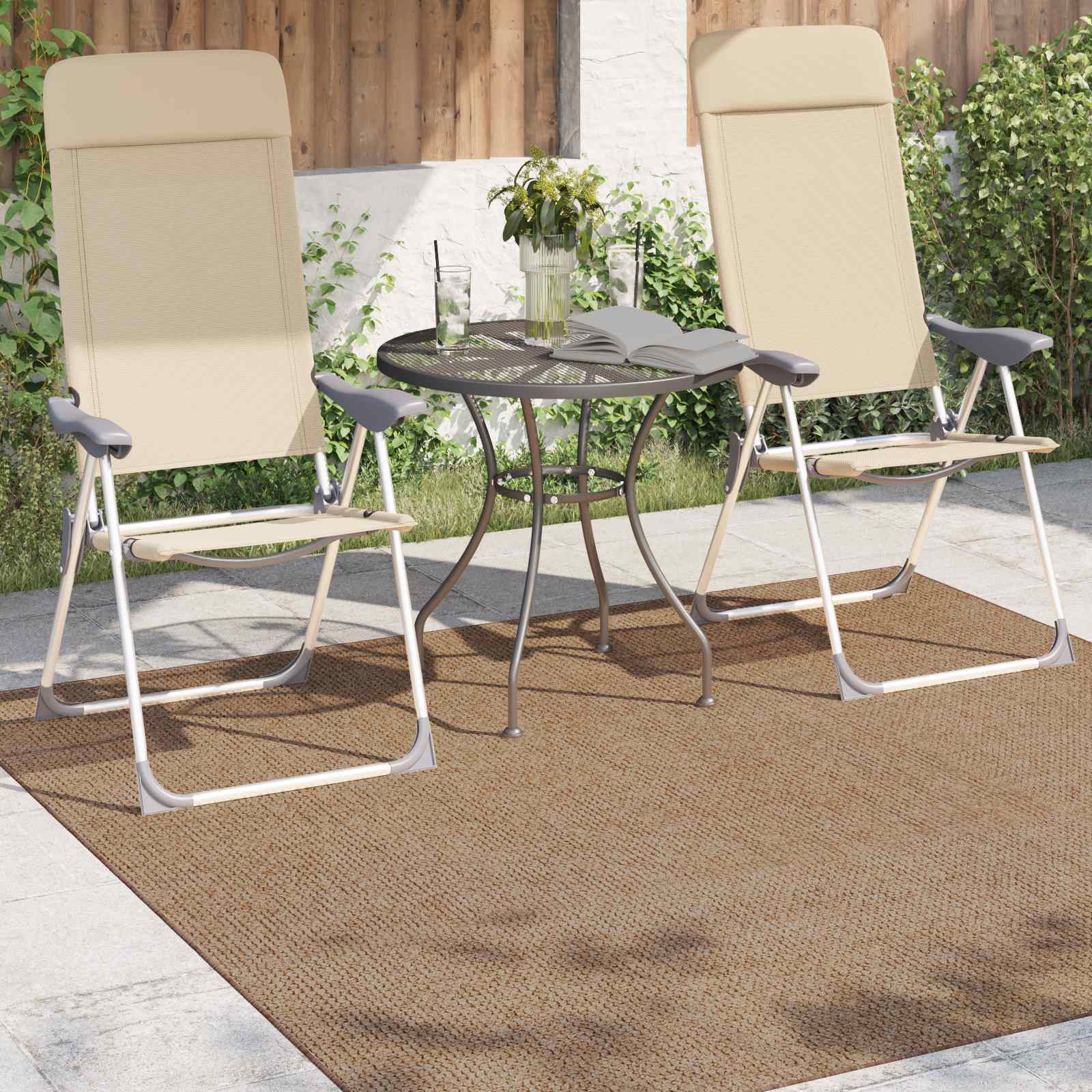 Vloerkleden Vierkant AGIRA Naturel 120 x 120 cm Polyester is nu te koop bij PeponiXL, paradijselijk wonen!