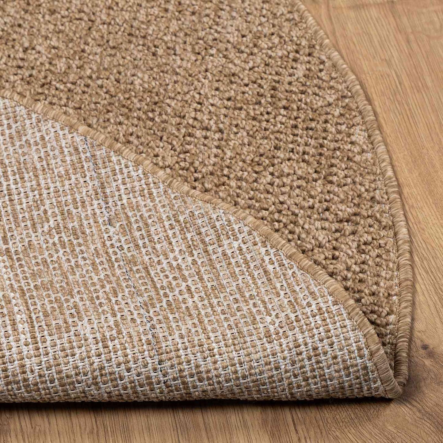 Vloerkleden Rond AGIRA Naturel Ø 120 CM Polyester is nu te koop bij PeponiXL, paradijselijk wonen!