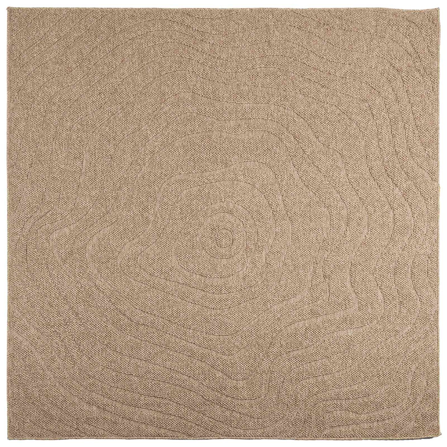 Vloerkleden Moiré Vierkant AGIRA Naturel 120 x 120 cm Polyester is nu te koop bij PeponiXL, paradijselijk wonen!