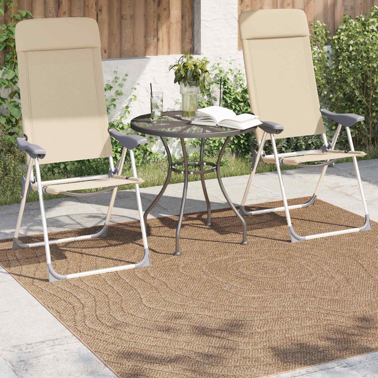 Vloerkleden Moiré Vierkant AGIRA Naturel 200 x 200 cm Polyester is nu te koop bij PeponiXL, paradijselijk wonen!