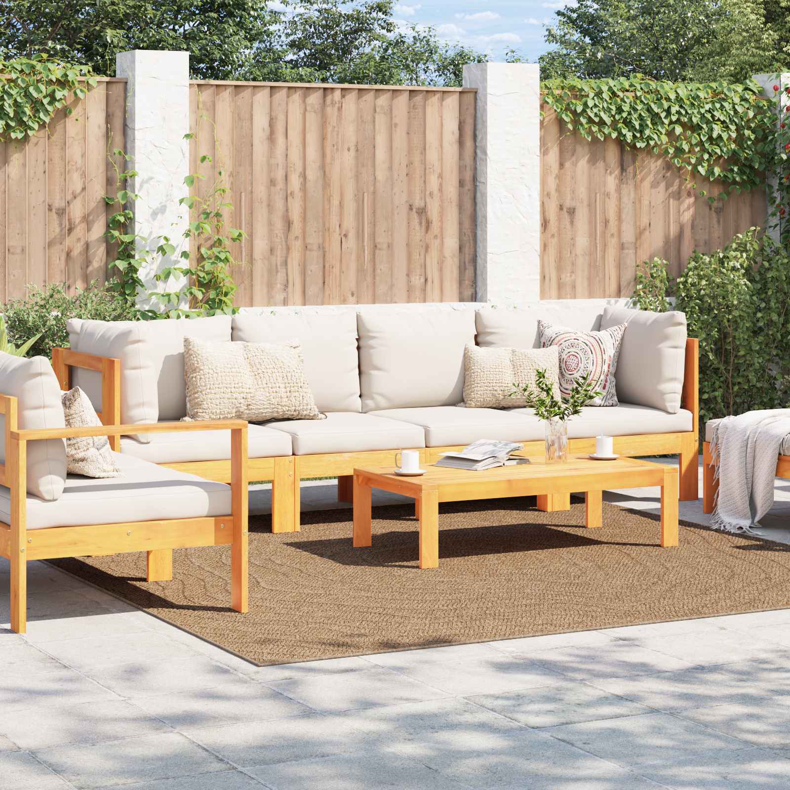 Vloerkleden Moiré Vierkant AGIRA Naturel 240 x 240 cm Polyester is nu te koop bij PeponiXL, paradijselijk wonen!