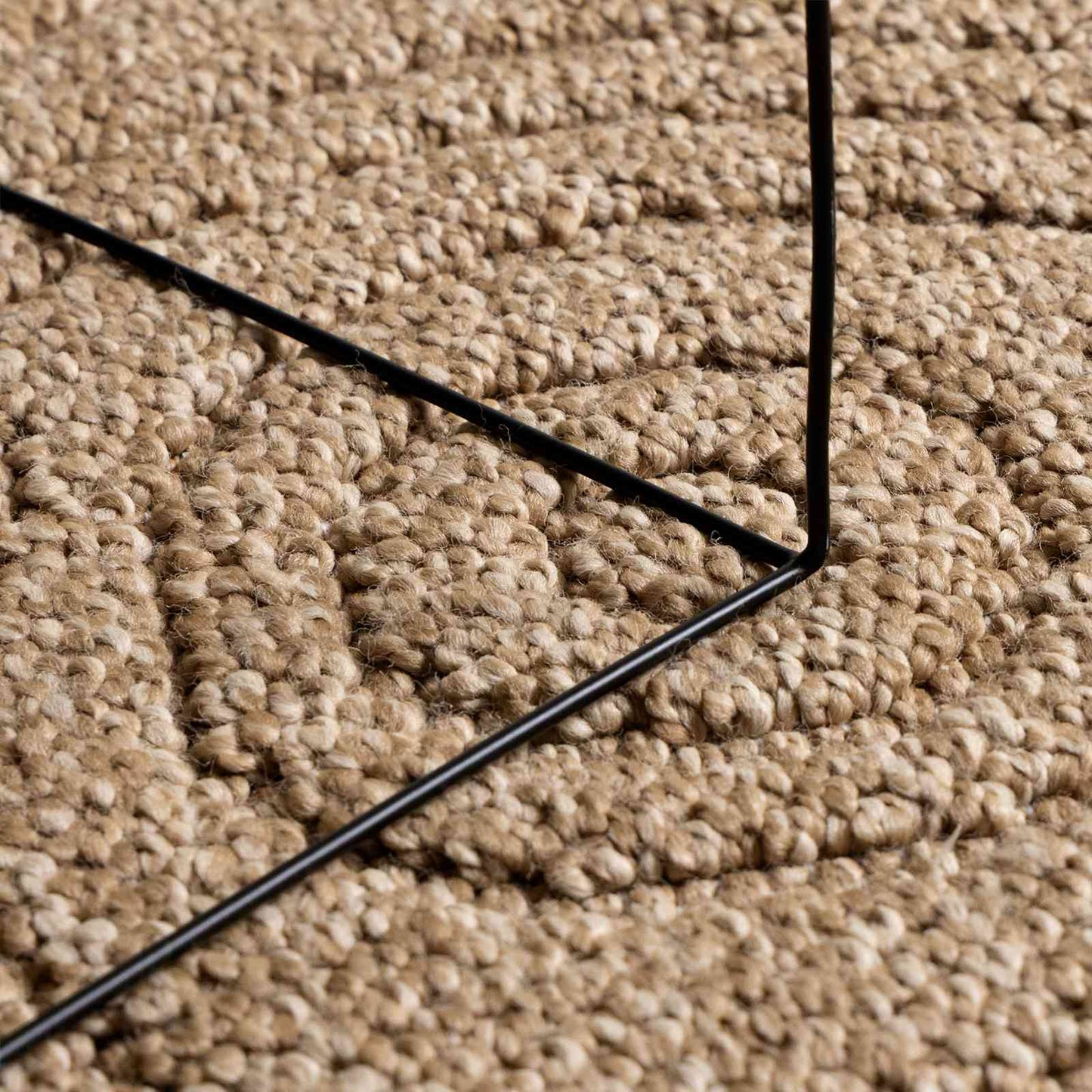 Vloerkleden Rond Moiré AGIRA Naturel Ø 120 CM Polyester is nu te koop bij PeponiXL, paradijselijk wonen!
