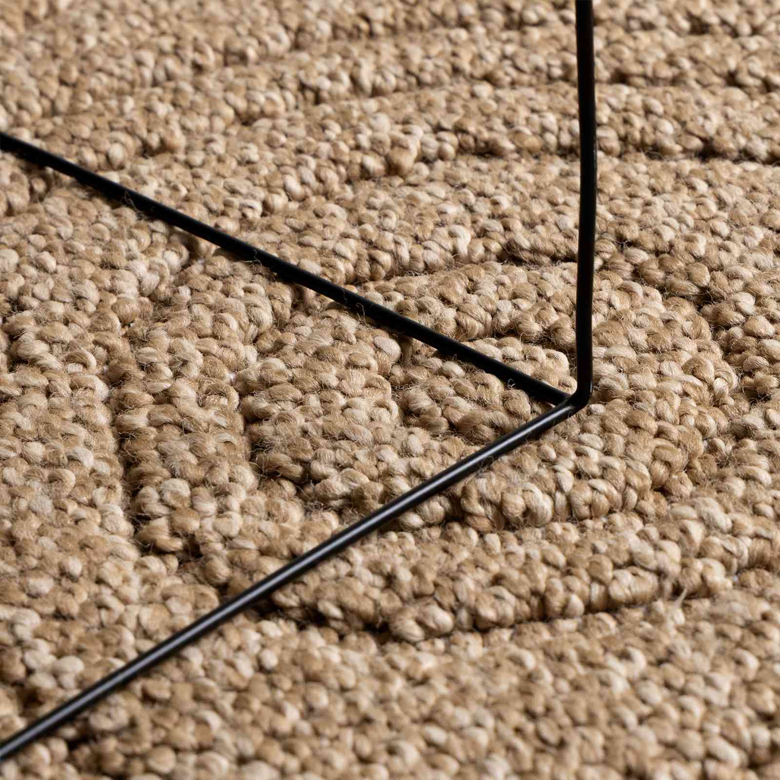 Vloerkleden Rond Moiré AGIRA Naturel Ø 200 CM Polyester is nu te koop bij PeponiXL, paradijselijk wonen!