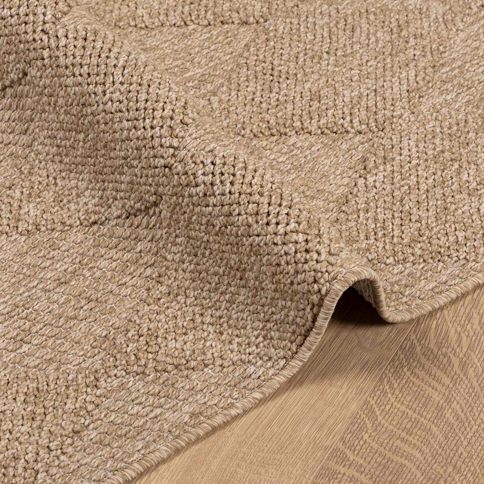 Vloerkleden Rechthoekig AGIRA Naturel 150 x 80 cm Polyester is nu te koop bij PeponiXL, paradijselijk wonen!