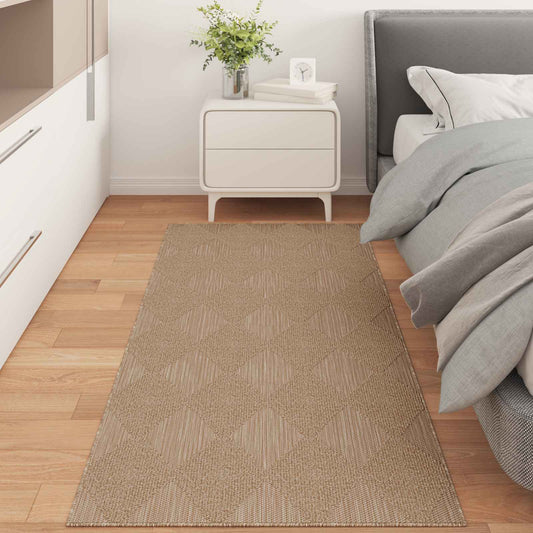 Vloerkleden Rechthoekig AGIRA Naturel 150 x 80 cm Polyester is nu te koop bij PeponiXL, paradijselijk wonen!