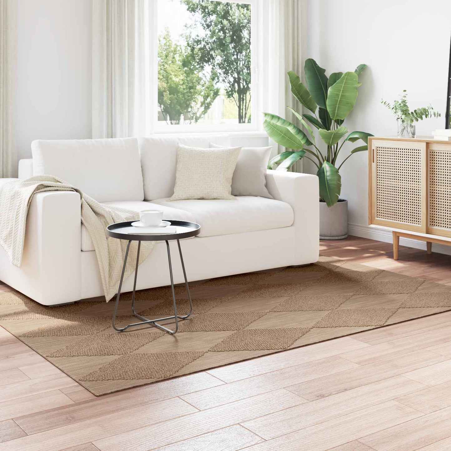 Vloerkleden Rechthoekig AGIRA Naturel 200 x 140 cm Polyester is nu te koop bij PeponiXL, paradijselijk wonen!
