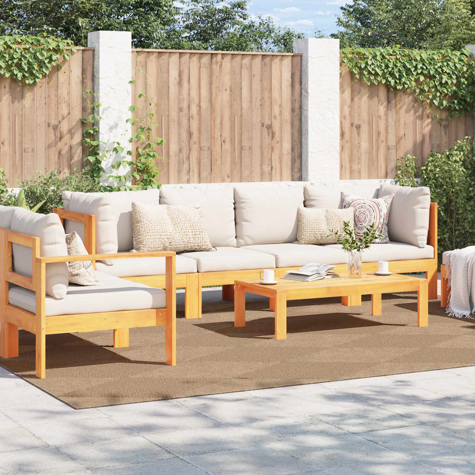 Vloerkleden Rechthoekig AGIRA Naturel 340 x 240 cm Polyester is nu te koop bij PeponiXL, paradijselijk wonen!