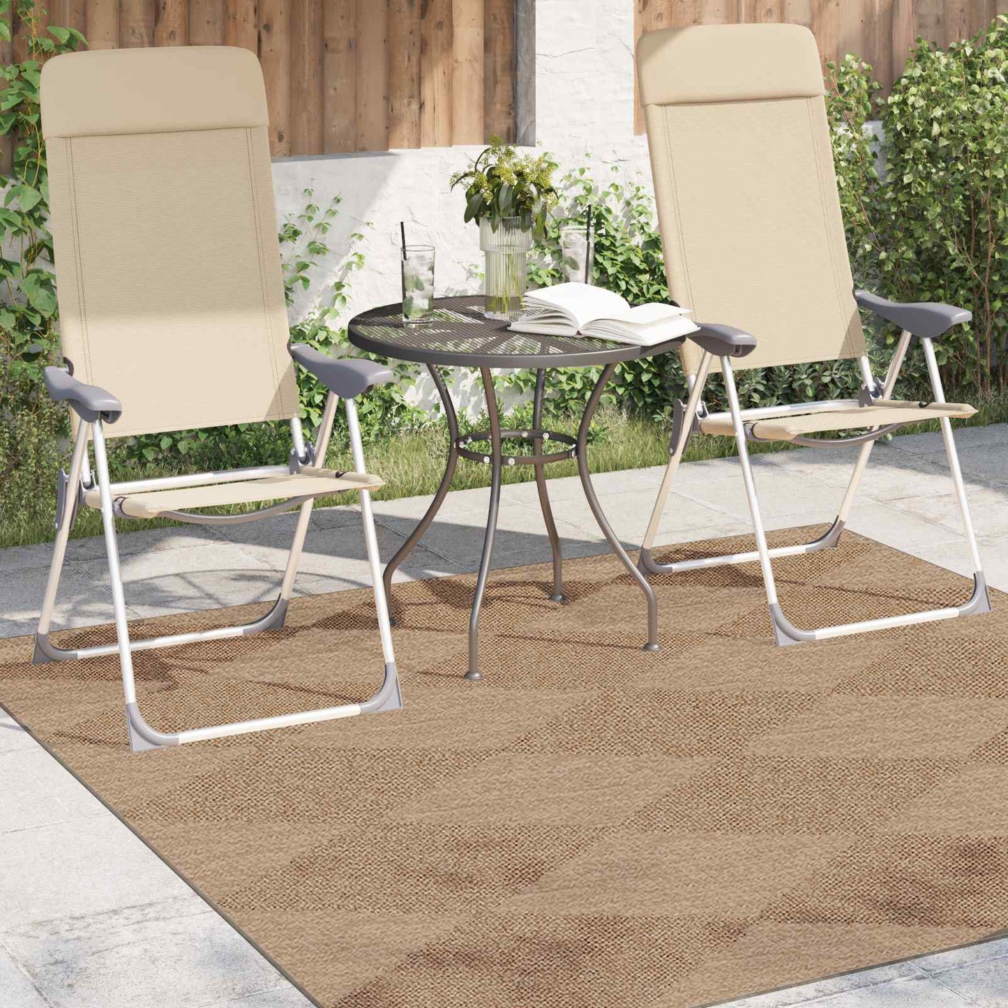 Vloerkleden Vierkant AGIRA Naturel 200 x 200 cm Polyester is nu te koop bij PeponiXL, paradijselijk wonen!