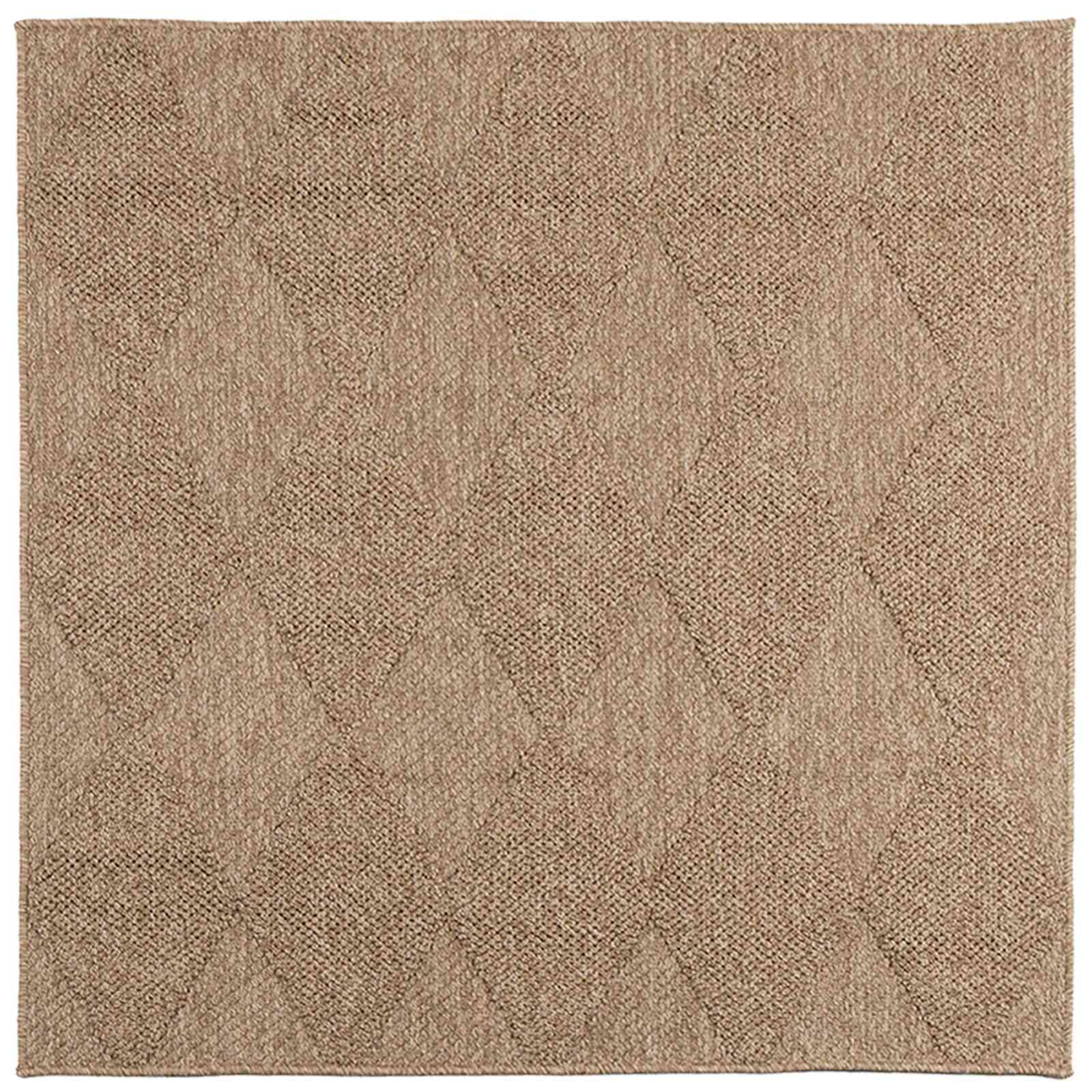 Vloerkleden Vierkant AGIRA Naturel 200 x 200 cm Polyester is nu te koop bij PeponiXL, paradijselijk wonen!