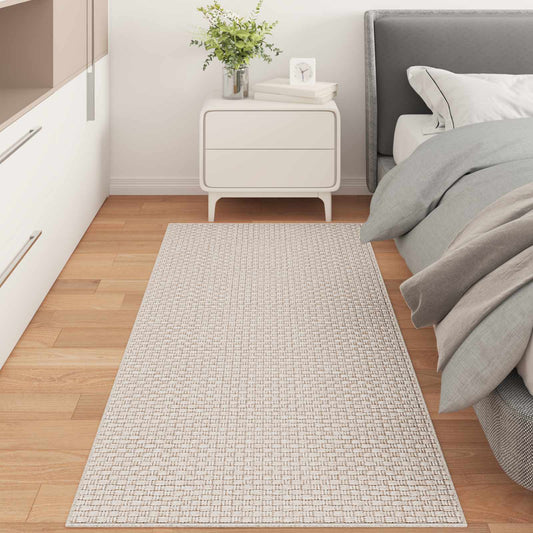 Vloerkleden Rechthoekig FARO Crème 150 x 80 cm Polyester is nu te koop bij PeponiXL, paradijselijk wonen!