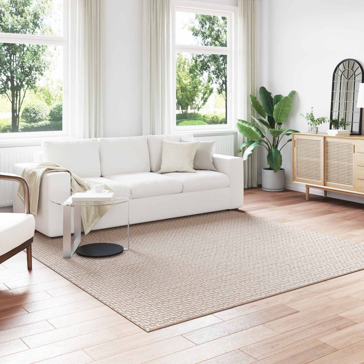 Vloerkleden Vierkant FARO Crème 240 x 240 cm Polyester is nu te koop bij PeponiXL, paradijselijk wonen!