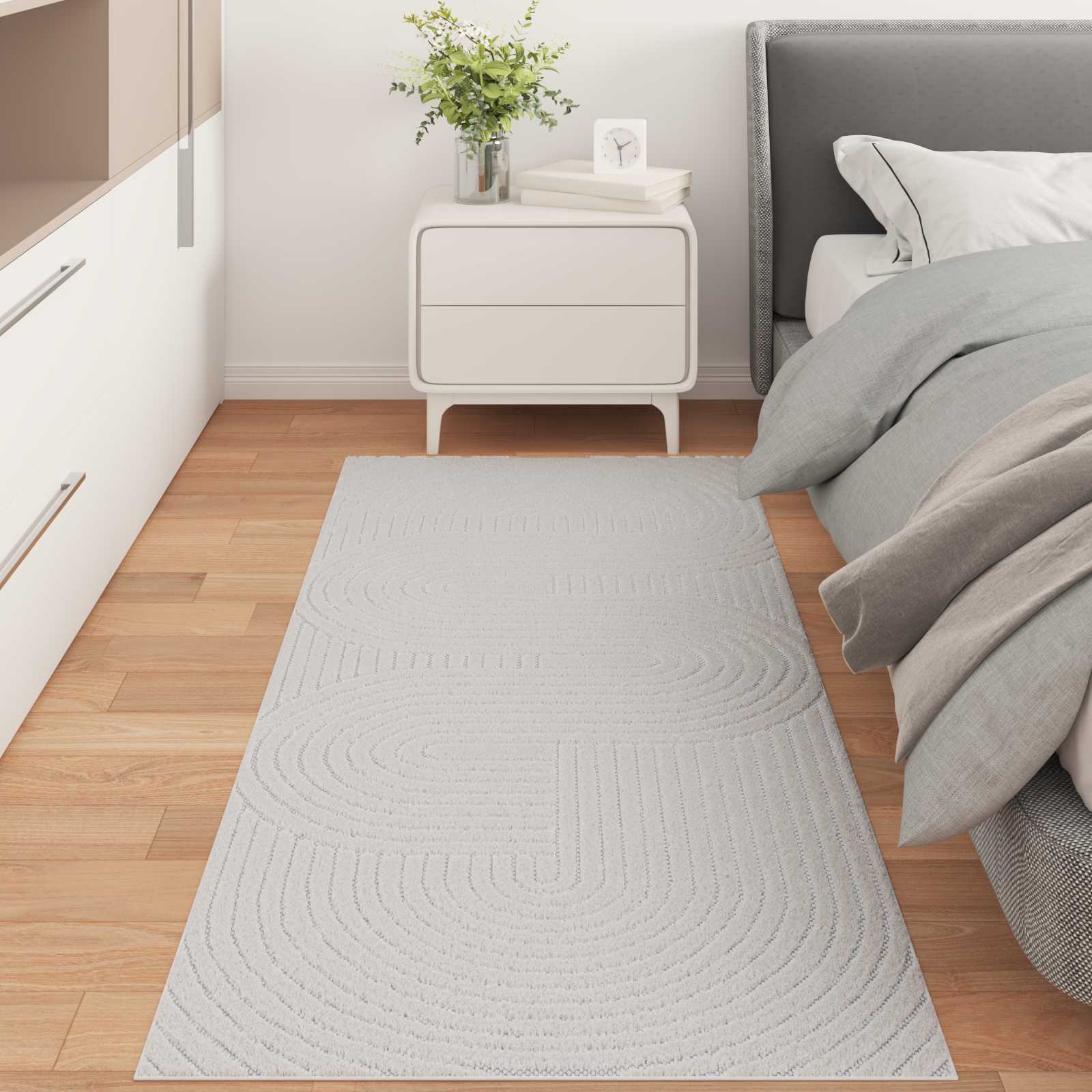 Vloerkleden Rechthoekig PALMERAS Crème 150 x 80 cm Polyester is nu te koop bij PeponiXL, paradijselijk wonen!