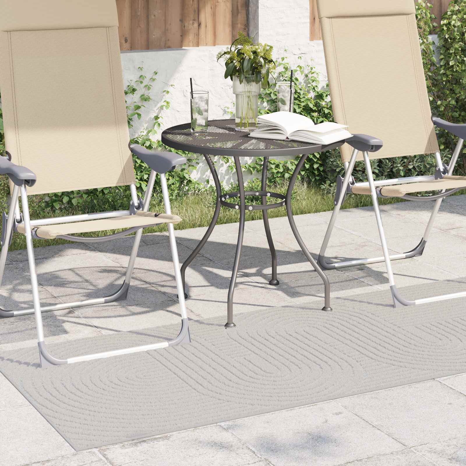 Vloerkleden Rechthoekig PALMERAS Crème 150 x 80 cm Polyester is nu te koop bij PeponiXL, paradijselijk wonen!