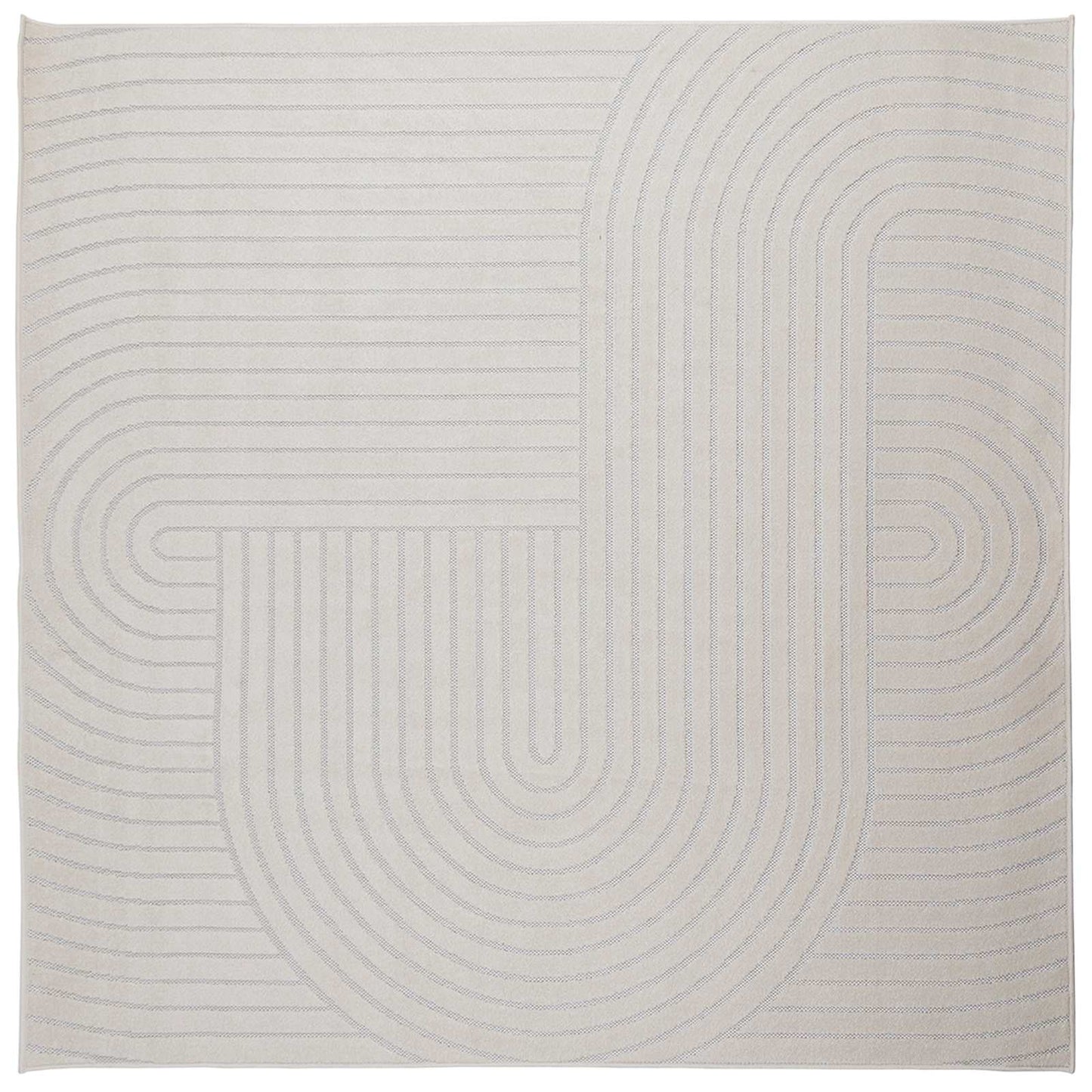 Vloerkleden Vierkant PALMERAS Crème 120 x 120 cm Polyester is nu te koop bij PeponiXL, paradijselijk wonen!