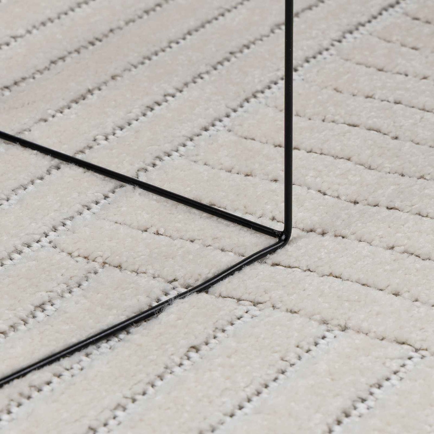 Vloerkleden Vierkant PALMERAS Crème 240 x 240 cm Polyester is nu te koop bij PeponiXL, paradijselijk wonen!