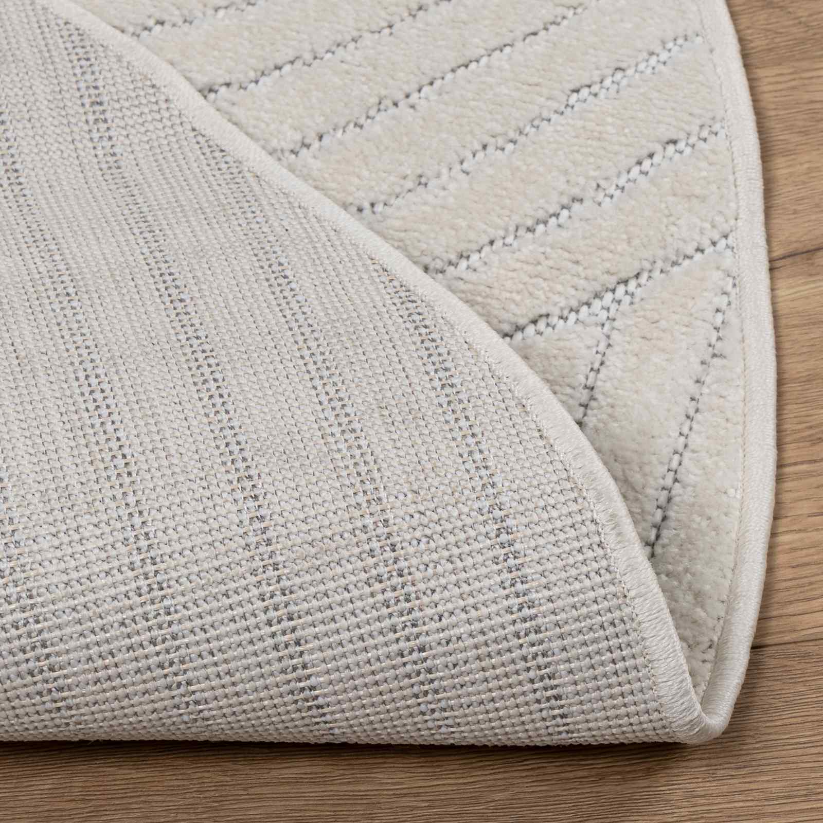 Vloerkleden Rond PALMERAS Crème Ø 160 CM Polyester is nu te koop bij PeponiXL, paradijselijk wonen!