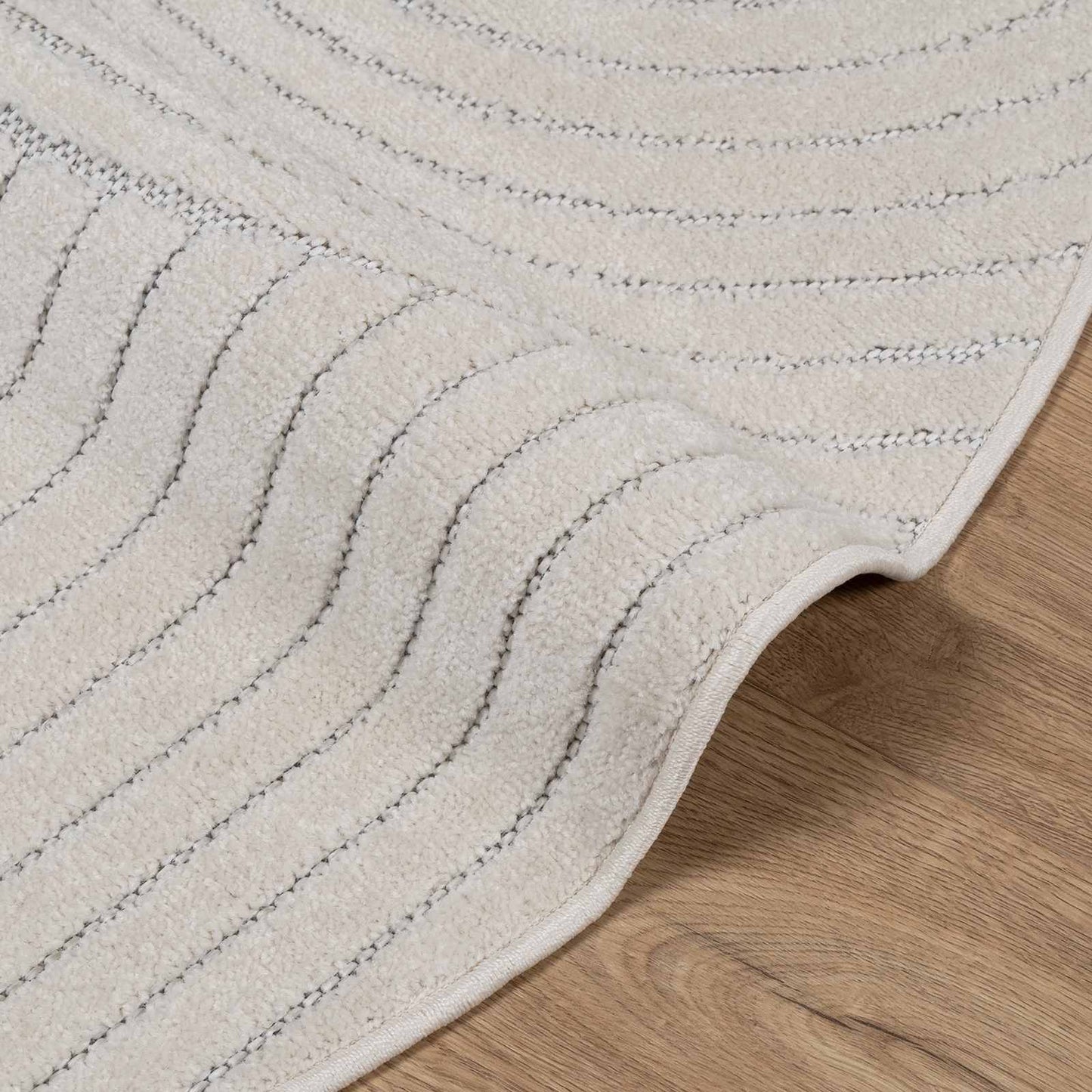 Vloerkleden Rond PALMERAS Crème Ø 160 CM Polyester is nu te koop bij PeponiXL, paradijselijk wonen!